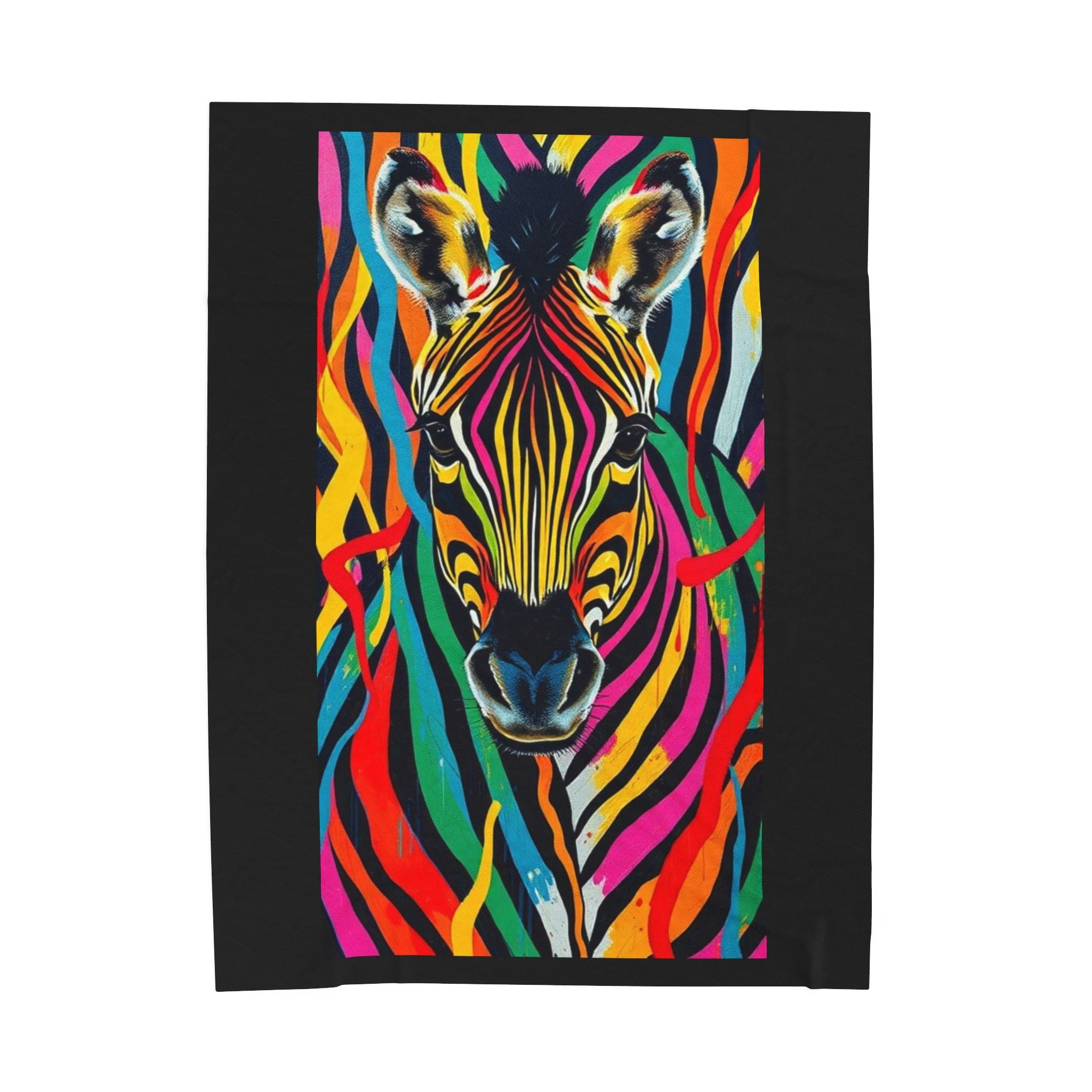 Colorful Zebra Velveteen Plush Blanket – For Comfort and Warmth