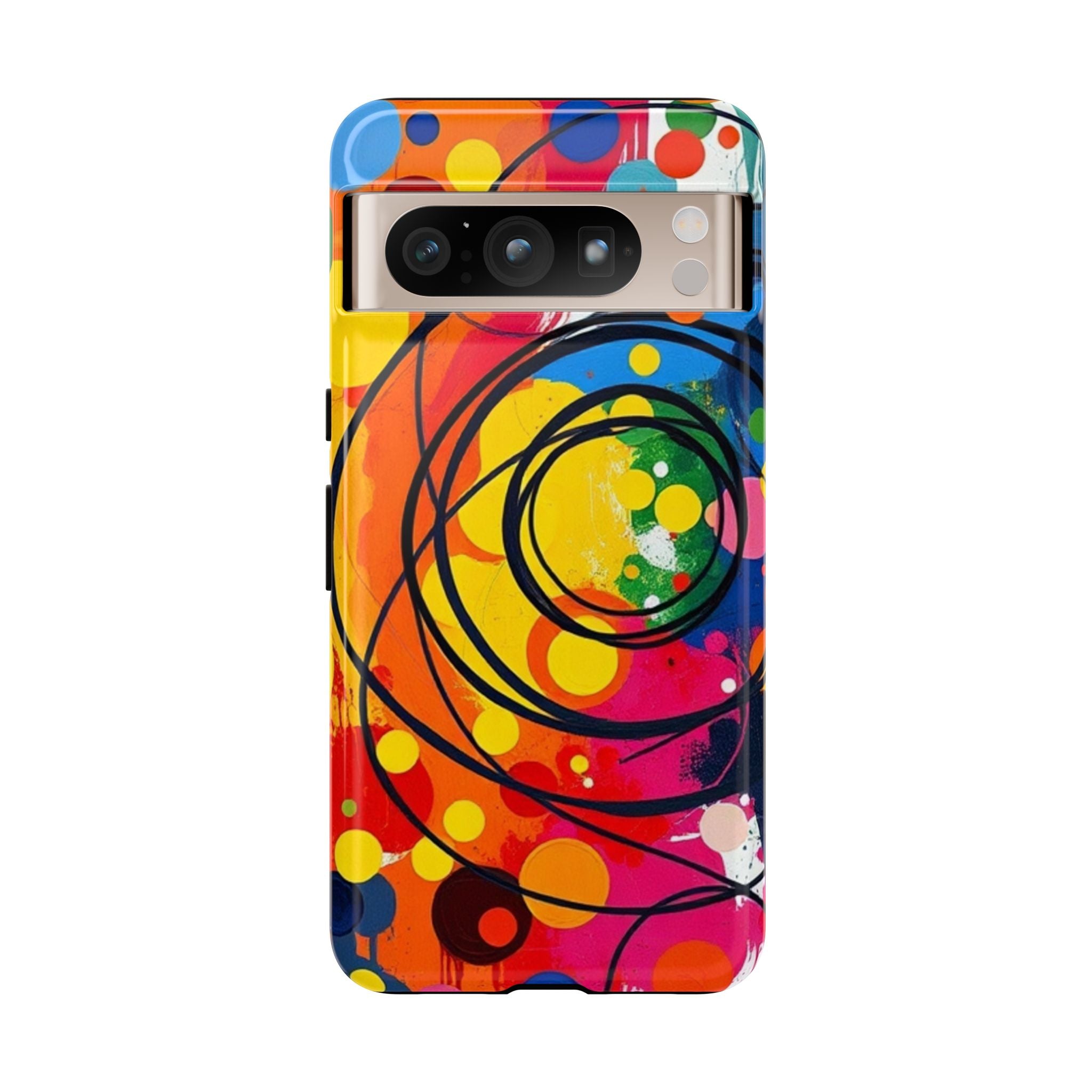 Colorful Abstract Rainbow Swirl Art Tough Case For Android & iPhone