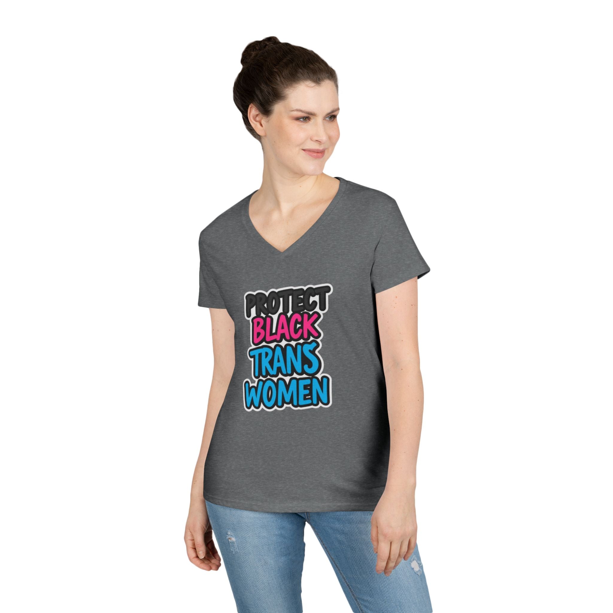 Protect Black Trans Women V-Neck T-Shirt