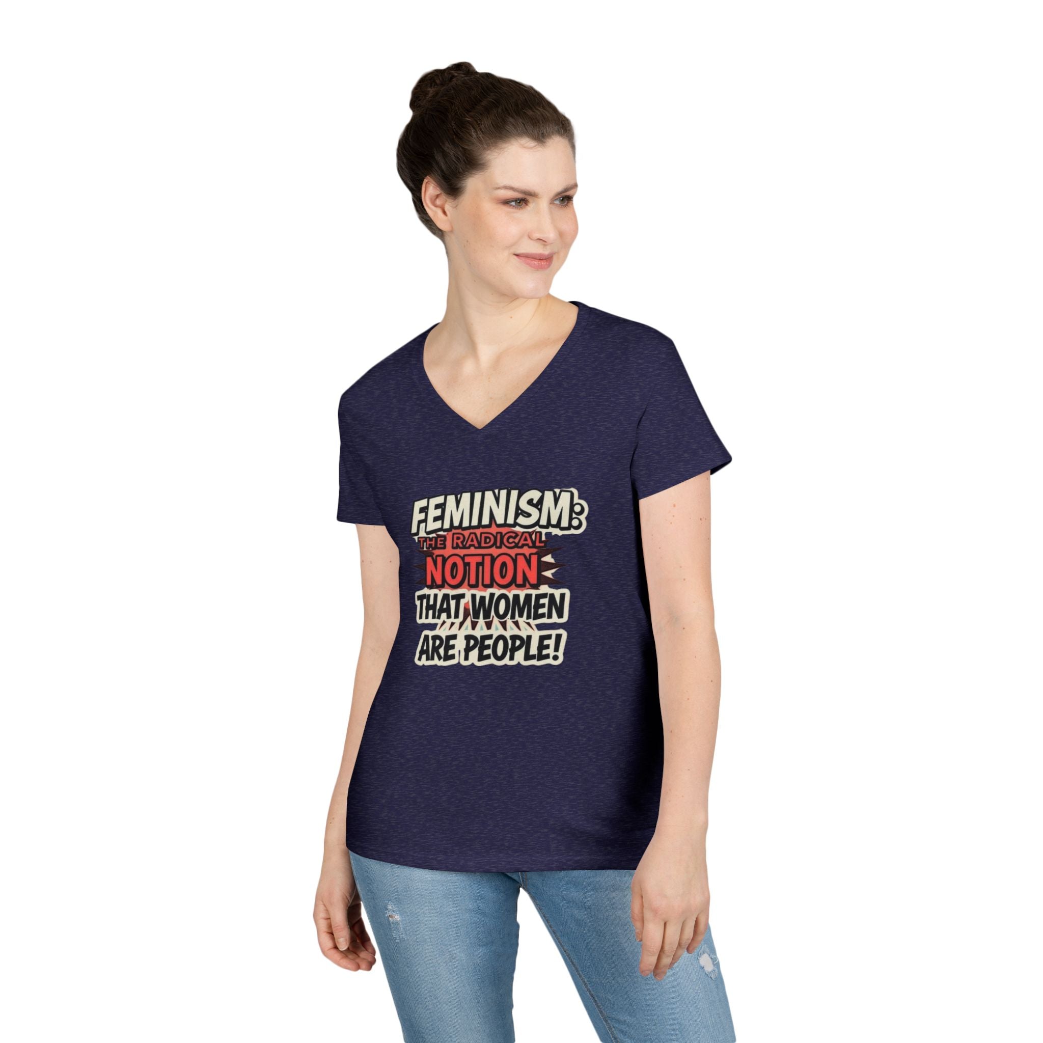 Feminism V-Neck T-Shirt - Empowering Women’s Apparel