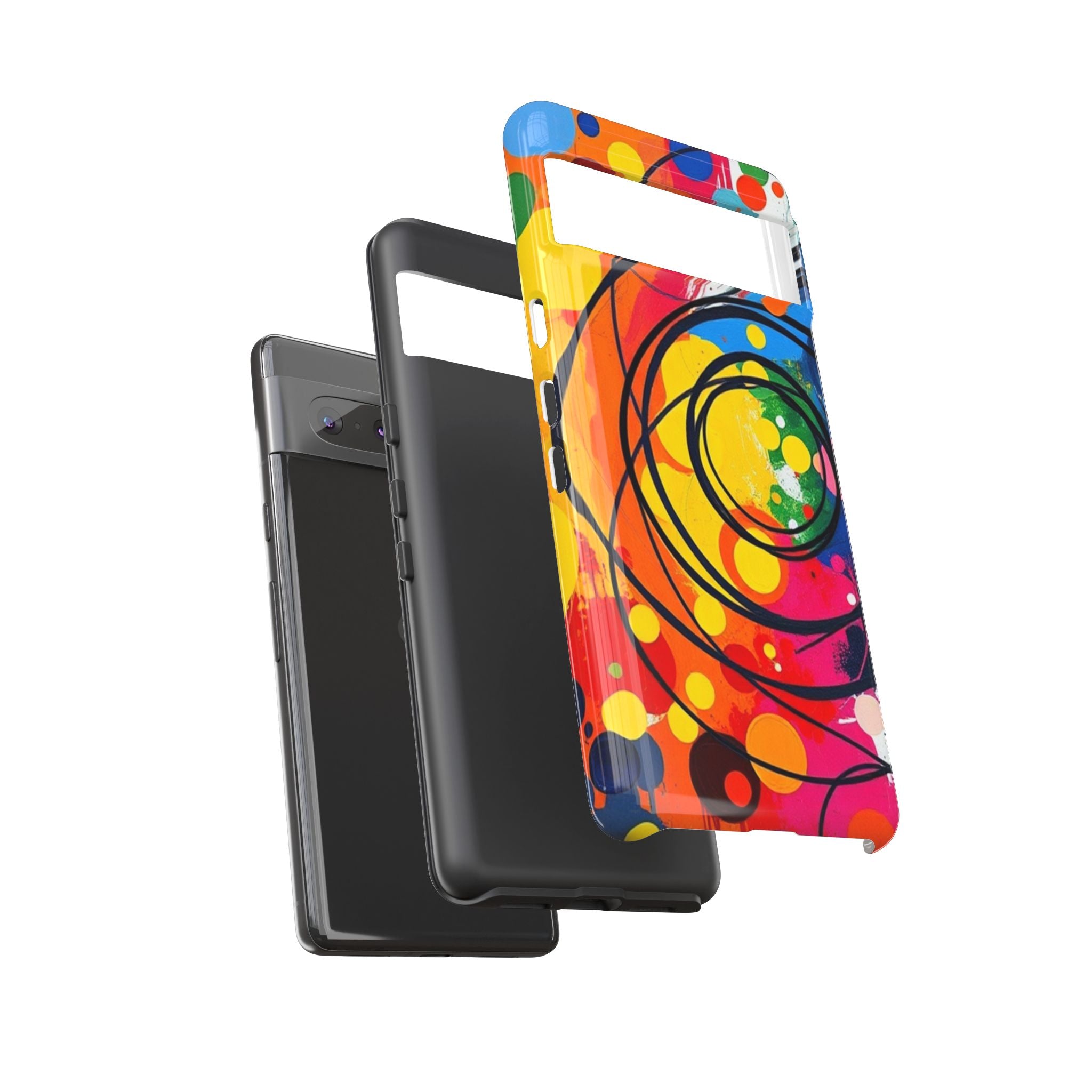 Colorful Abstract Rainbow Swirl Art Tough Case For Android & iPhone
