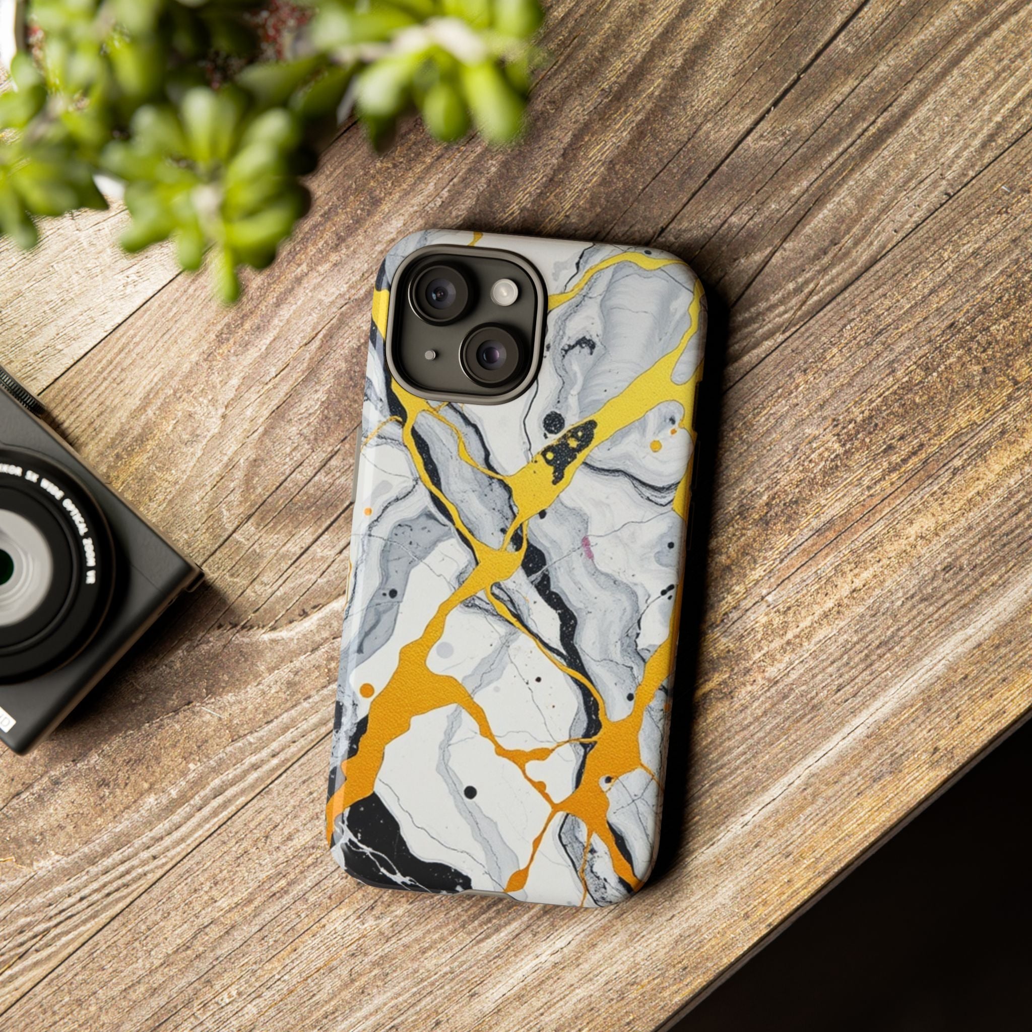Beautiful Marble and Gold Design Tough Cases For Android & iPhone