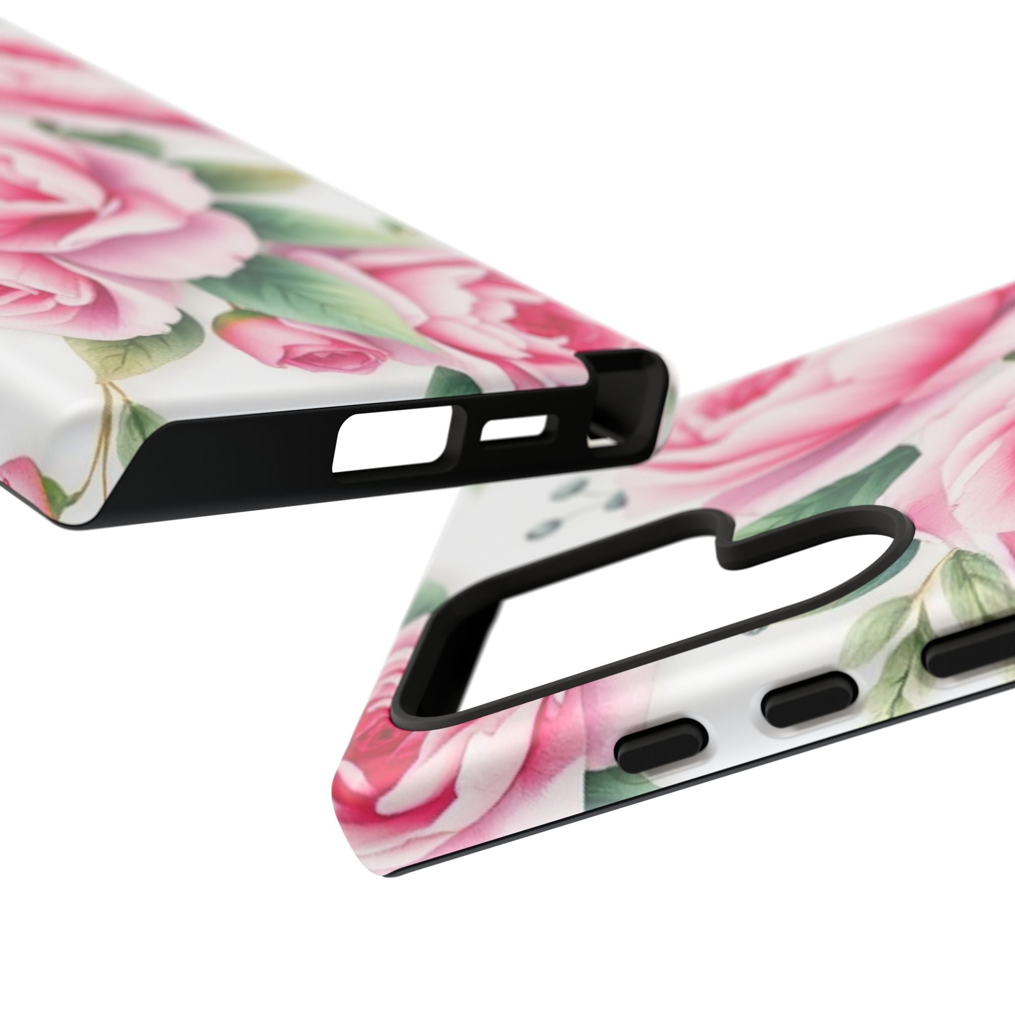 Android OR iPhone Compatible Cases - Pink Flower Design - Unique Tough Cases