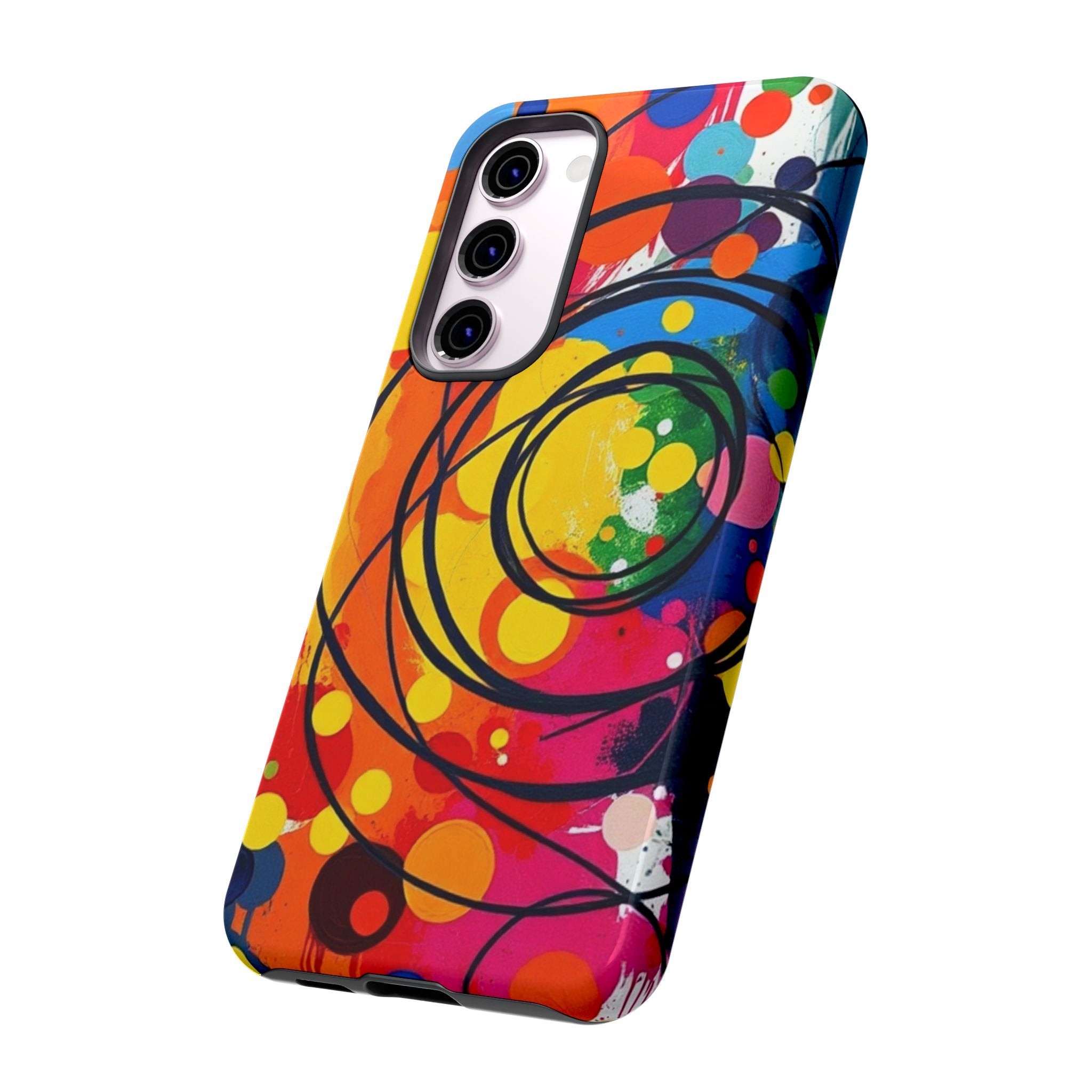 Colorful Abstract Rainbow Swirl Art Tough Case For Android & iPhone