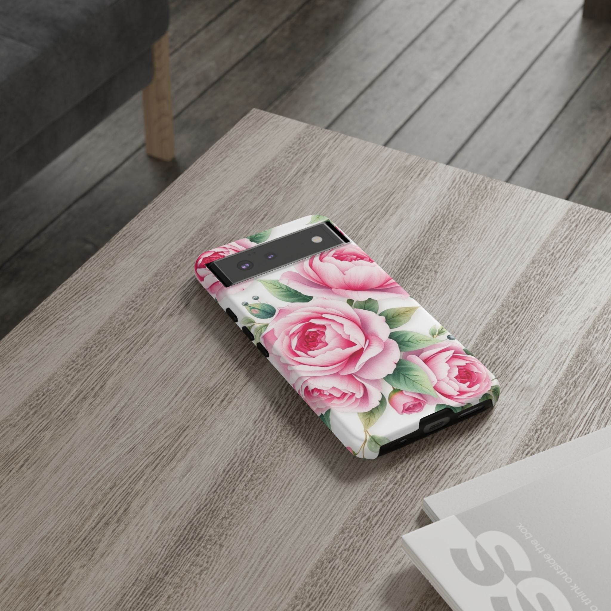 Android OR iPhone Compatible Cases - Pink Flower Design - Unique Tough Cases