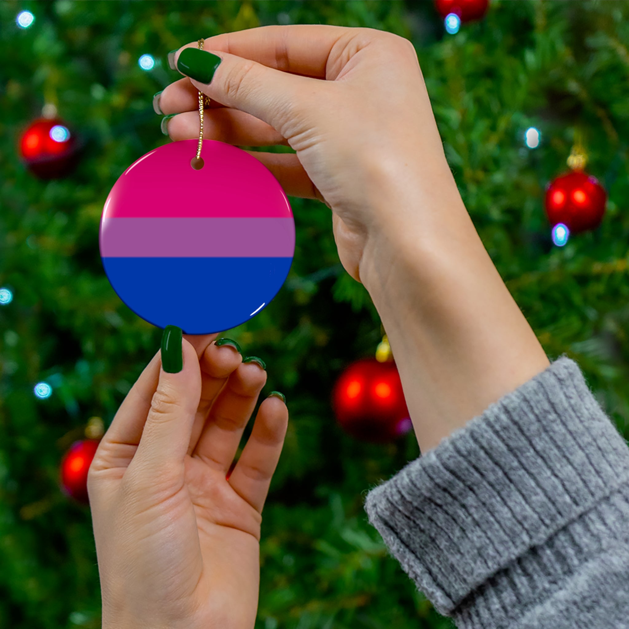 Bisexual Pride Ceramic Ornament - Celebrate Love & Diversity