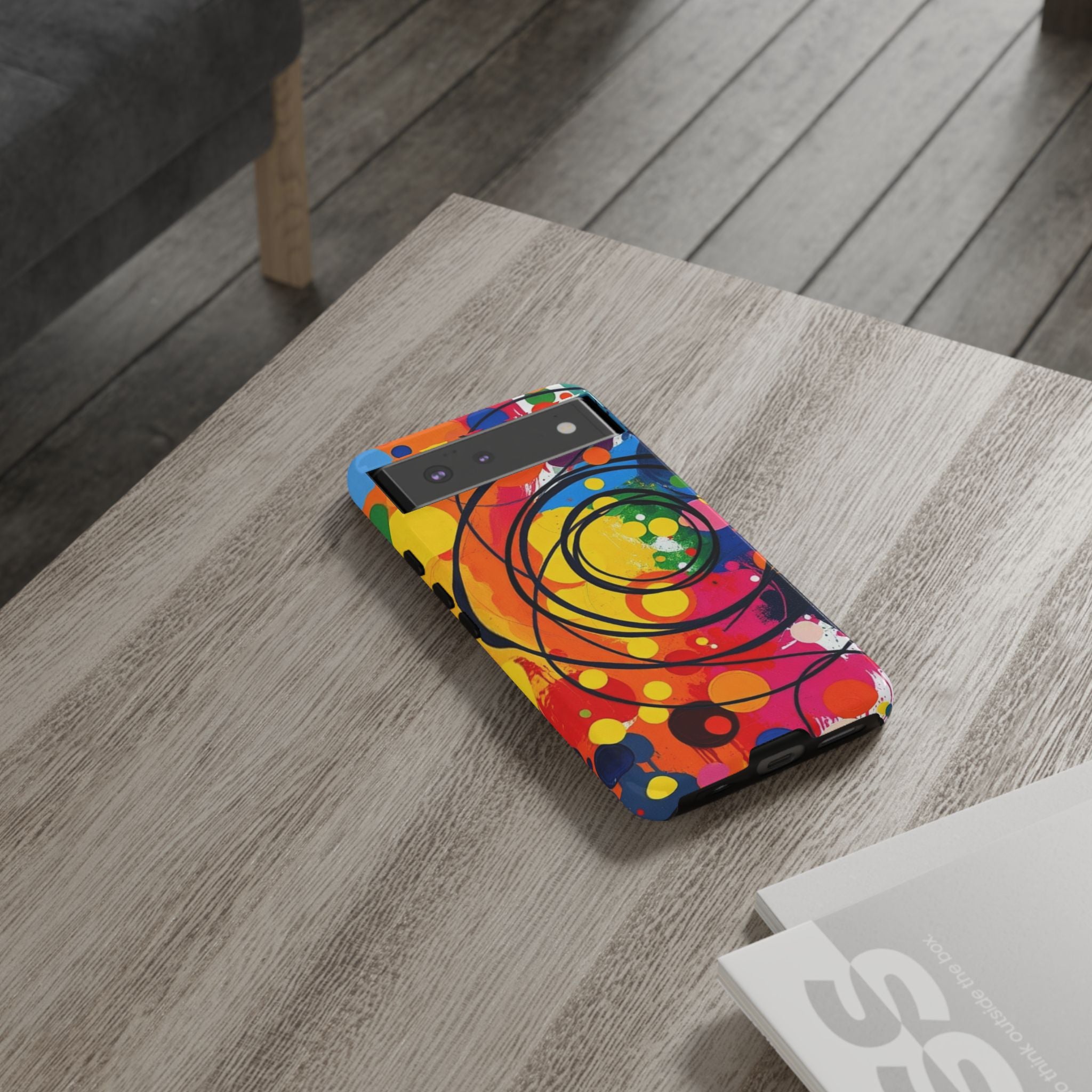 Colorful Abstract Rainbow Swirl Art Tough Case For Android & iPhone