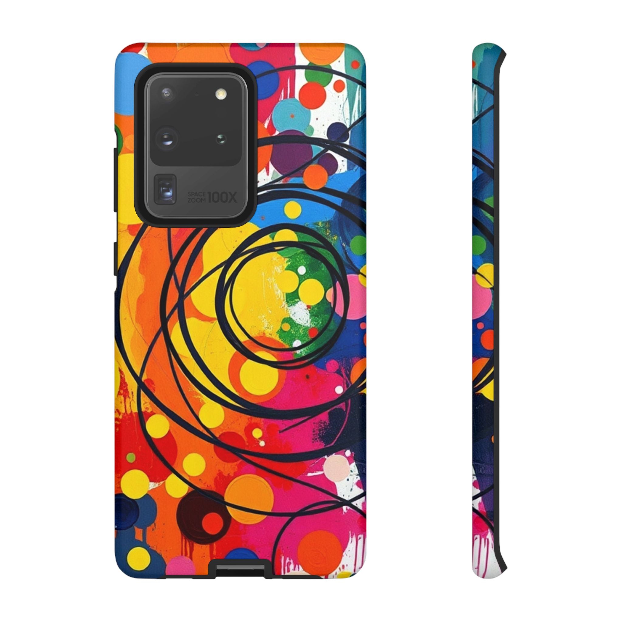 Colorful Abstract Rainbow Swirl Art Tough Case For Android & iPhone