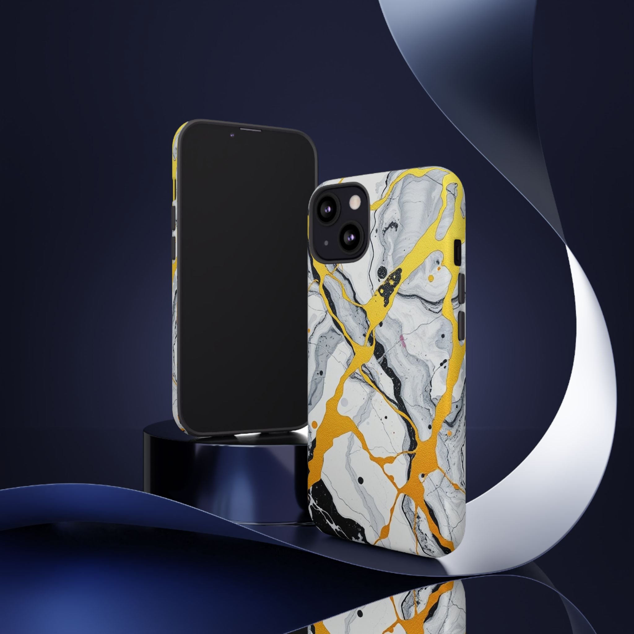 Beautiful Marble and Gold Design Tough Cases For Android & iPhone