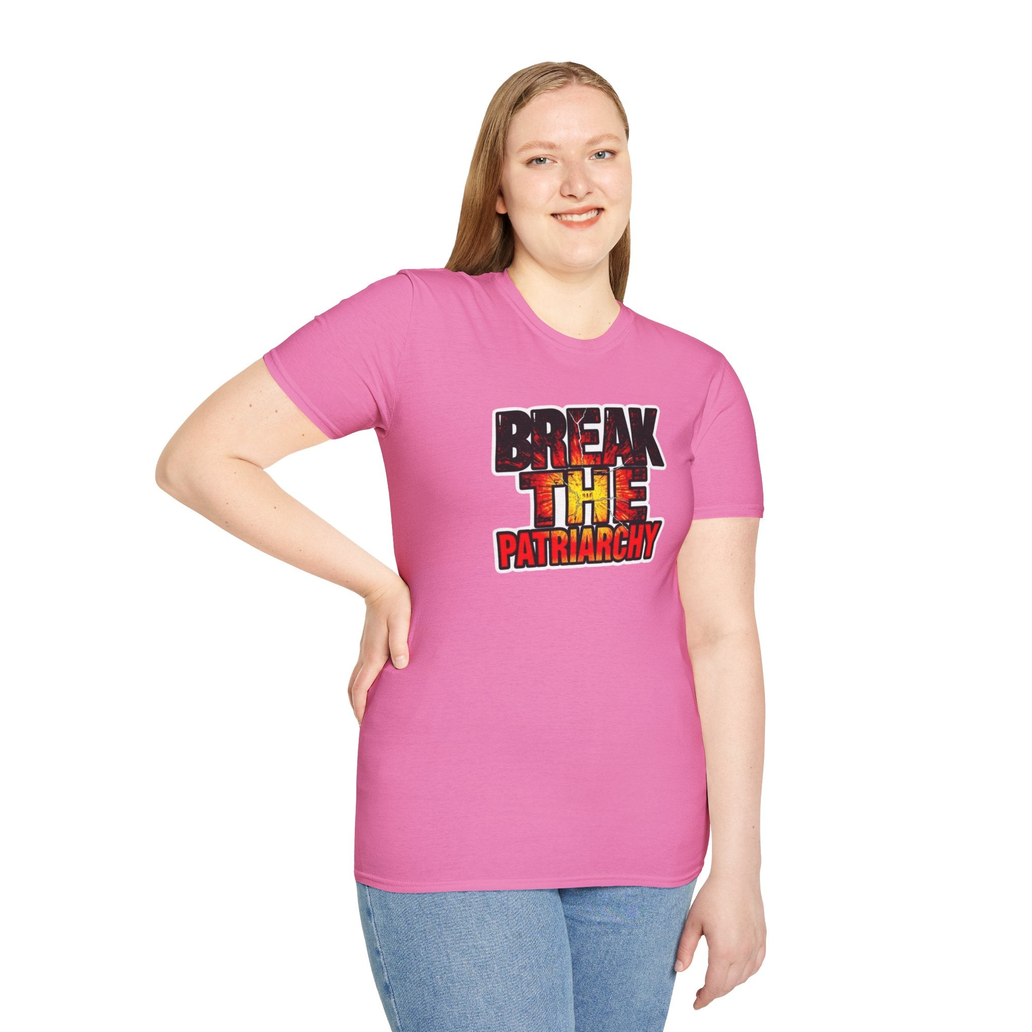 Break the Patriarchy Unisex Softstyle T-Shirt - Empowerment Wear for Social Change