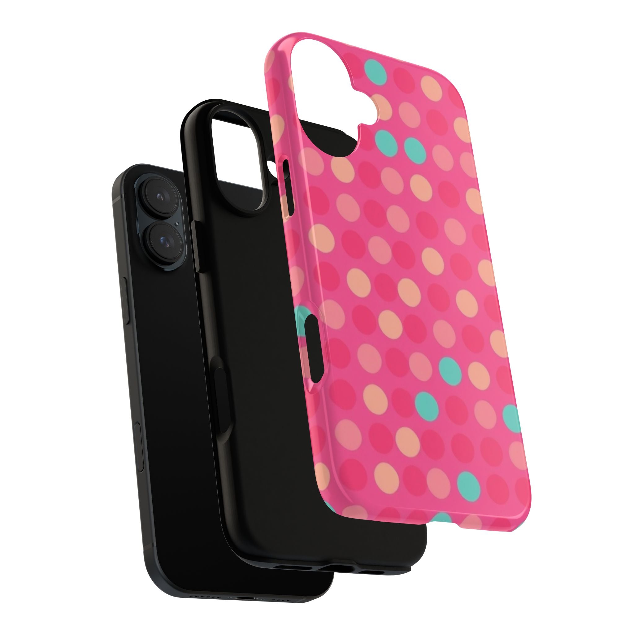 Android OR iPhone Protective Cases - Retro Polka Dots Pattern Tough Case