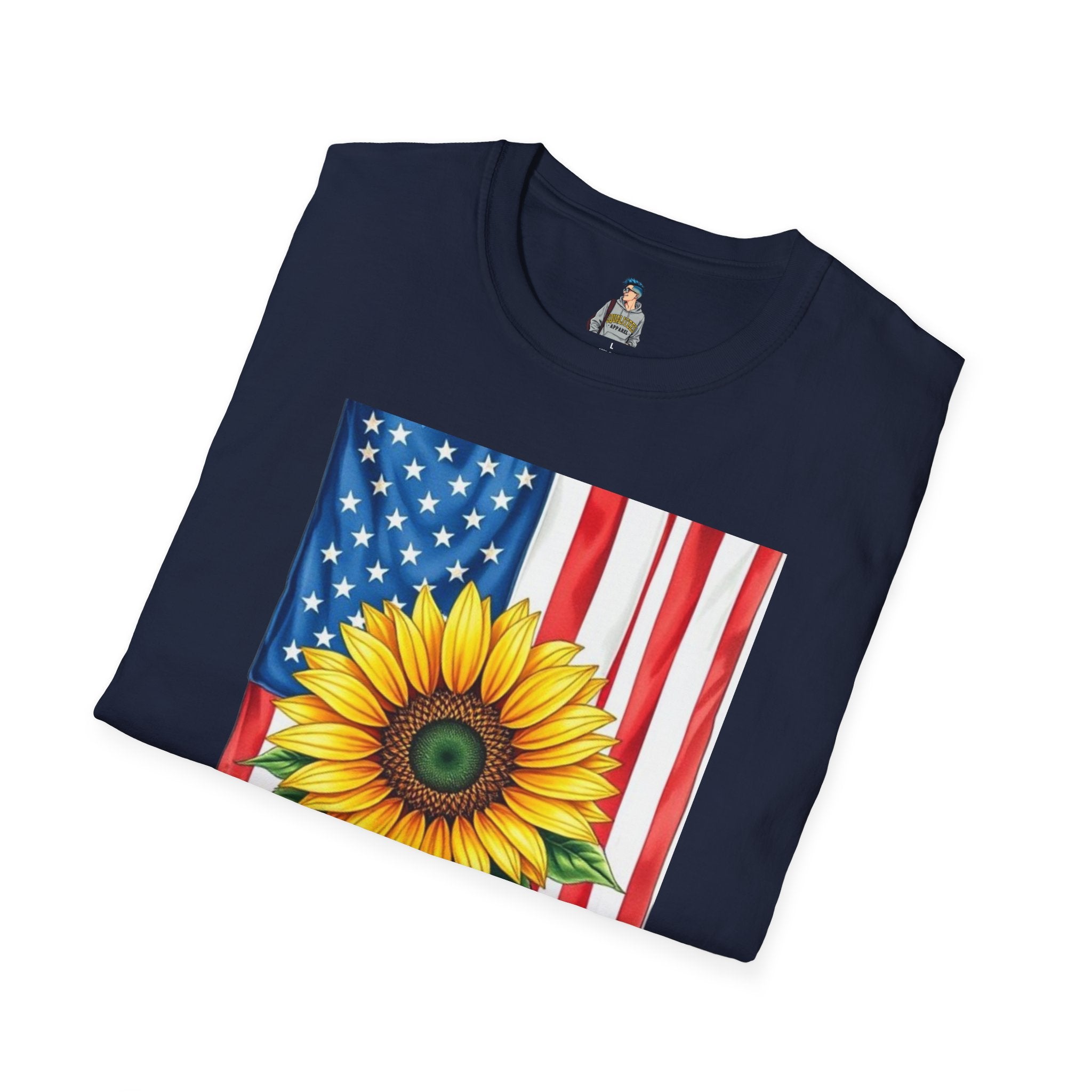 American Patriots Stand Behind Ukraine Unisex Softstyle T-Shirt - EqualiTees.Me