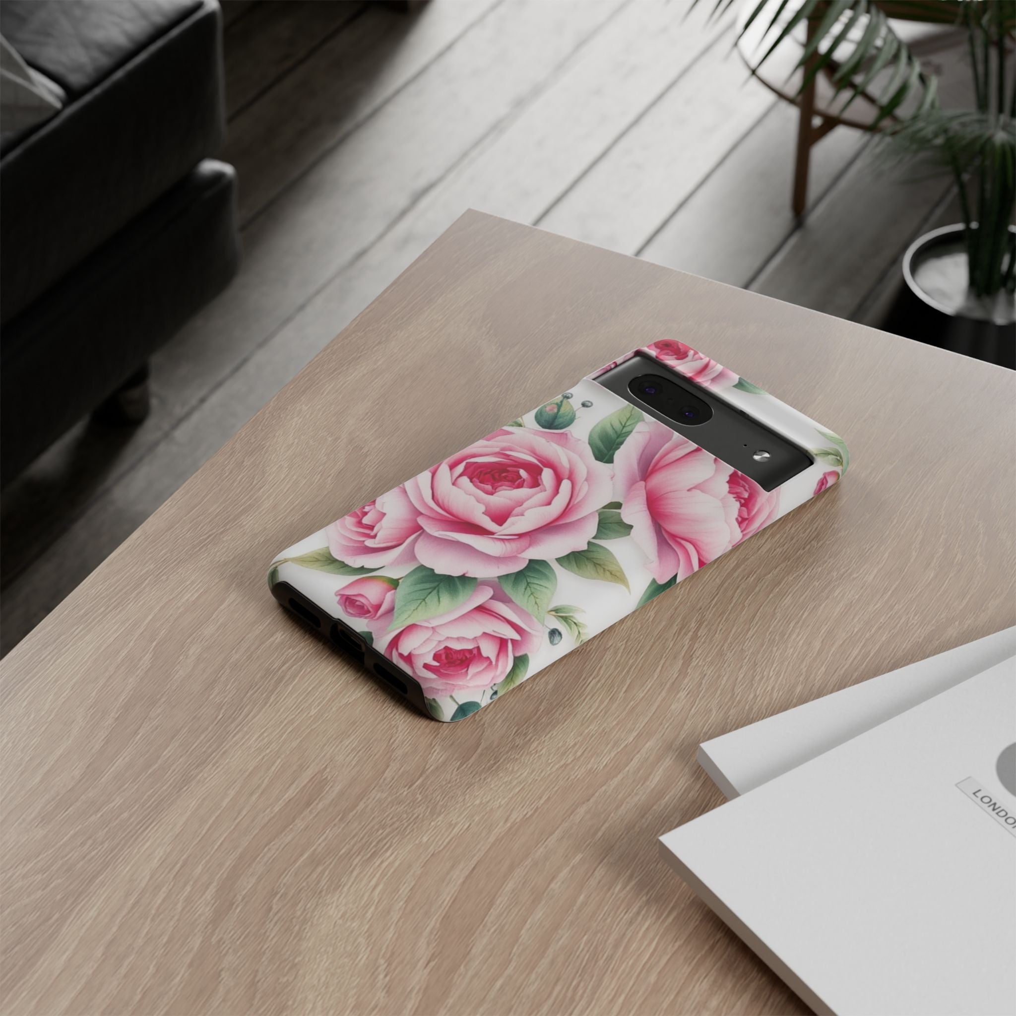 Android OR iPhone Compatible Cases - Pink Flower Design - Unique Tough Cases