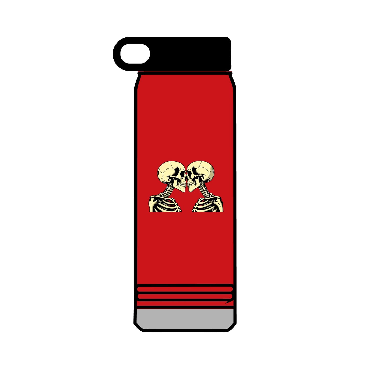 32oz Water Bottle Kissing Skeletons