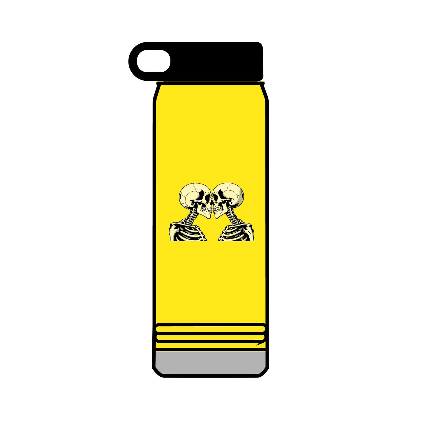 32oz Water Bottle Kissing Skeletons