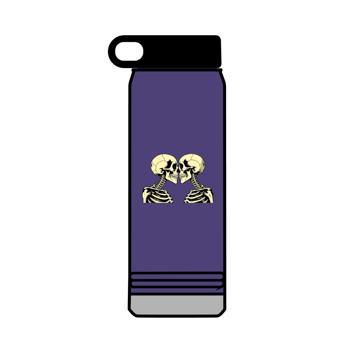 32oz Water Bottle Kissing Skeletons