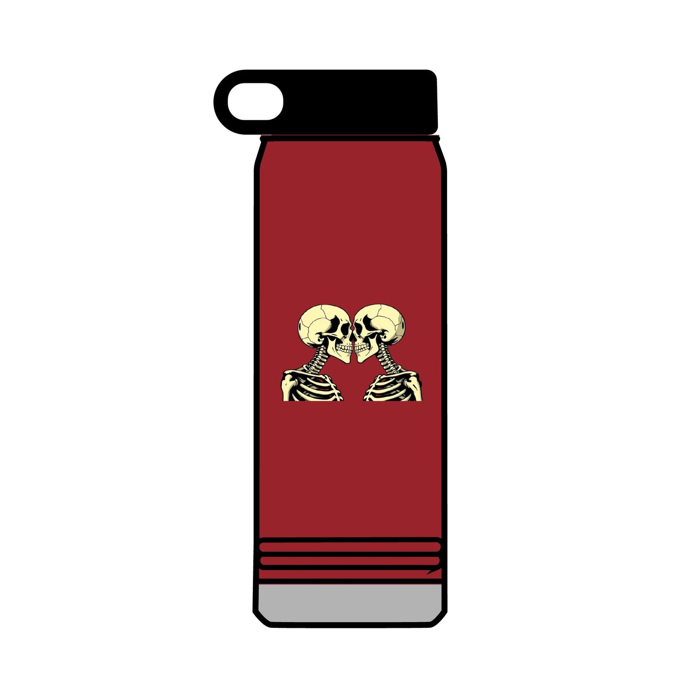 32oz Water Bottle Kissing Skeletons