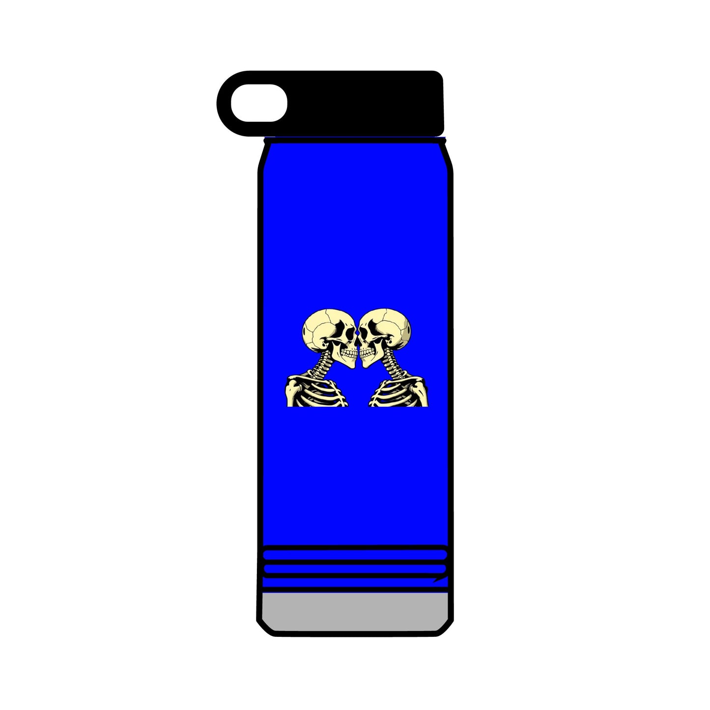 32oz Water Bottle Kissing Skeletons