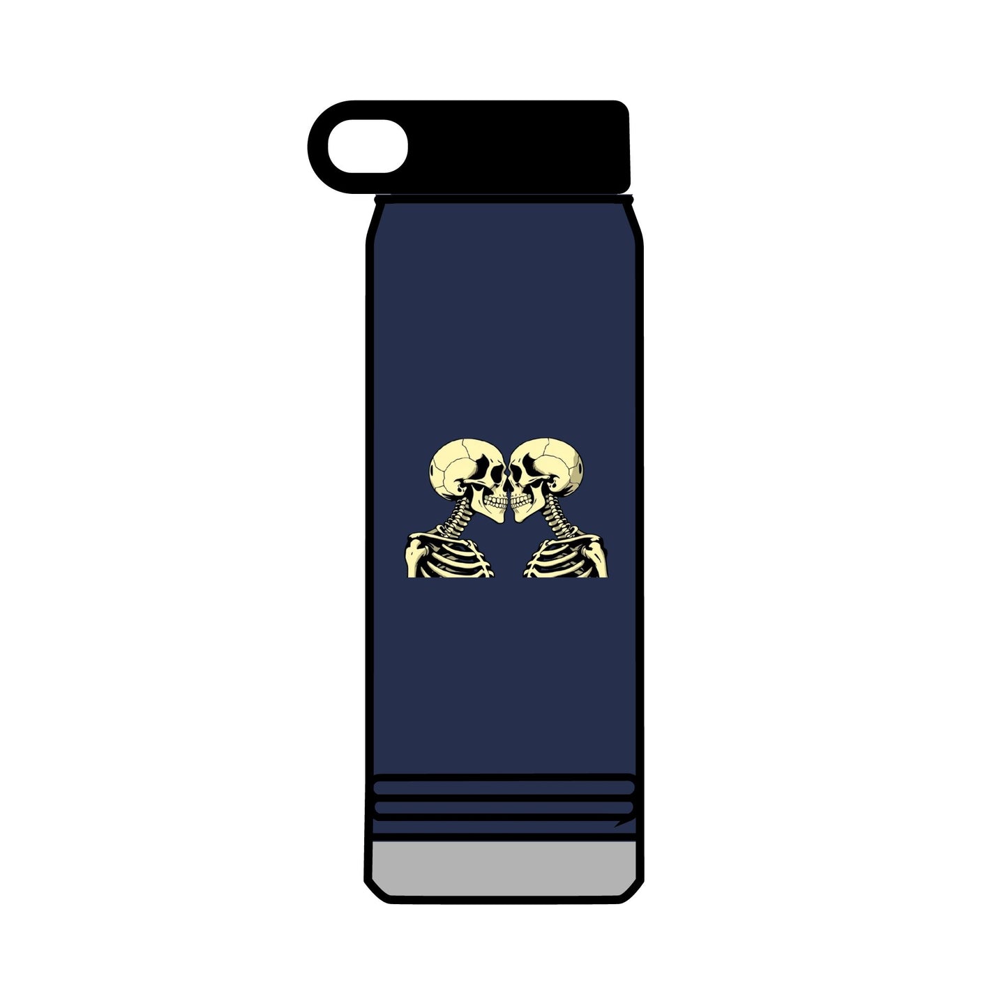 32oz Water Bottle Kissing Skeletons
