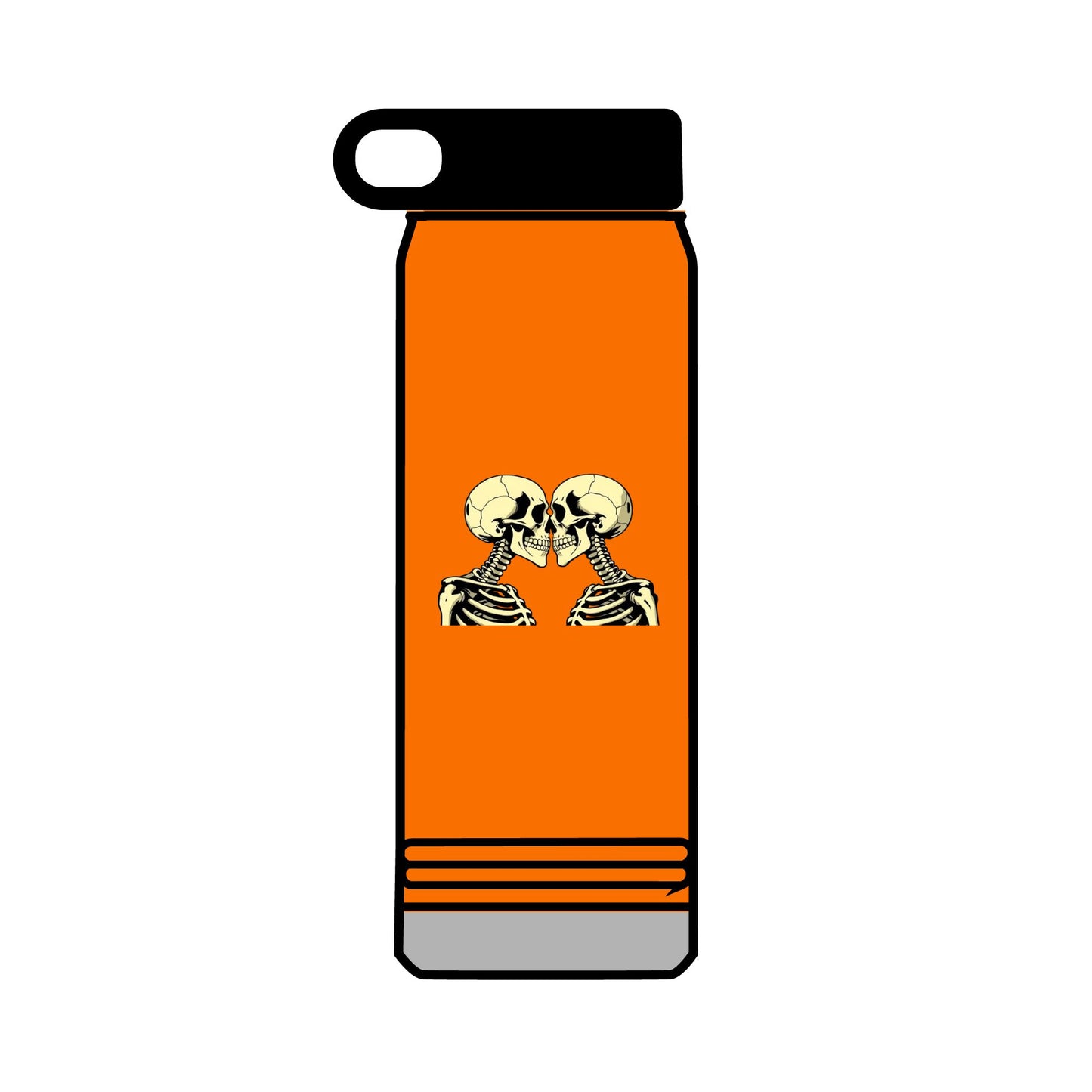 32oz Water Bottle Kissing Skeletons