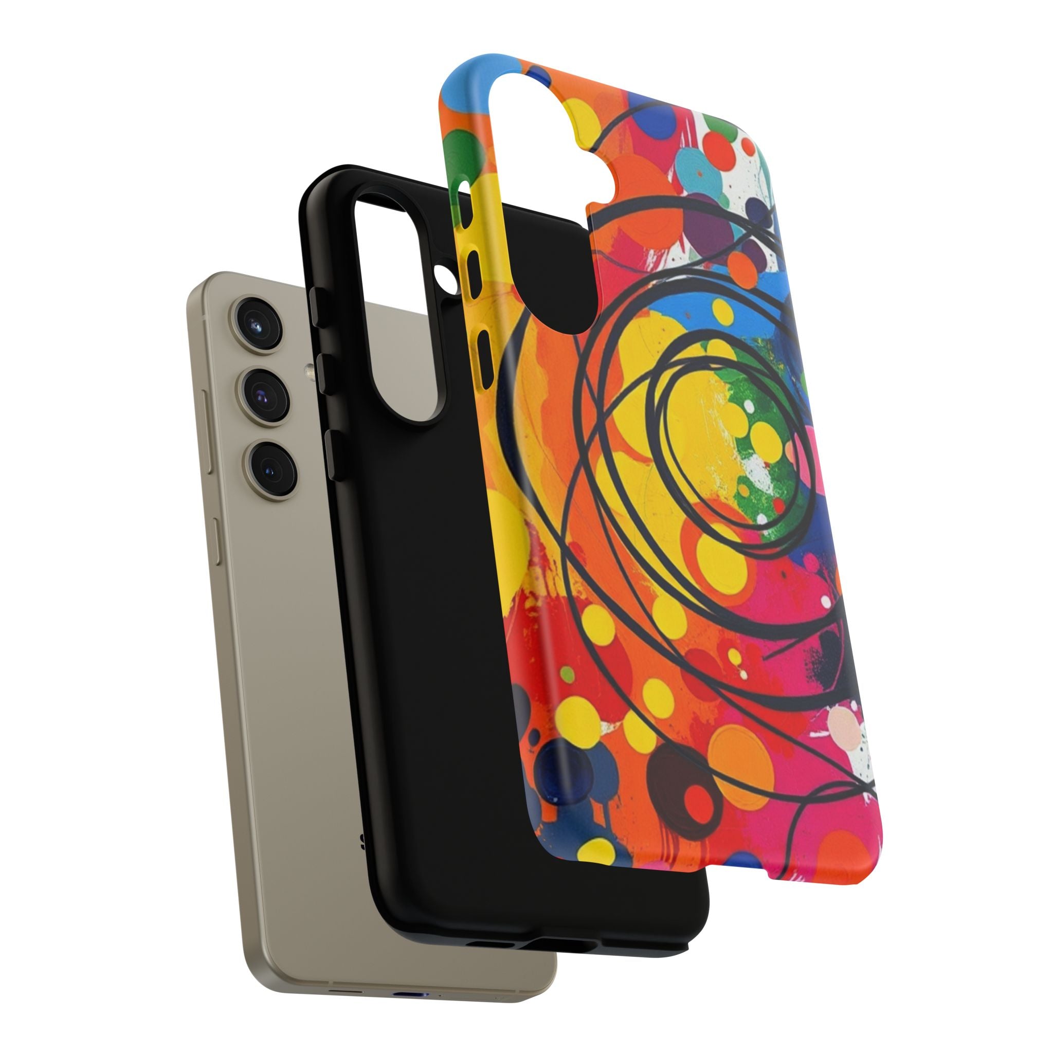 Colorful Abstract Rainbow Swirl Art Tough Case For Android & iPhone