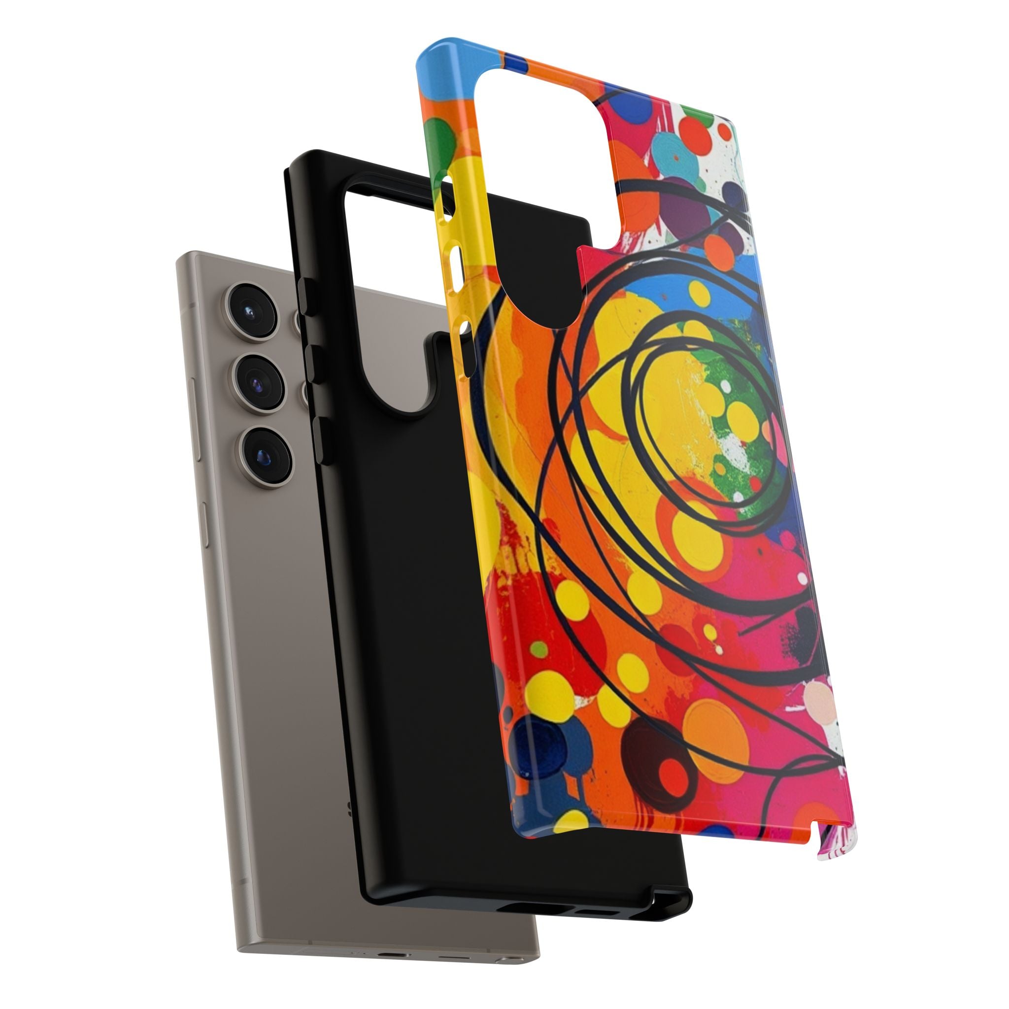 Colorful Abstract Rainbow Swirl Art Tough Case For Android & iPhone