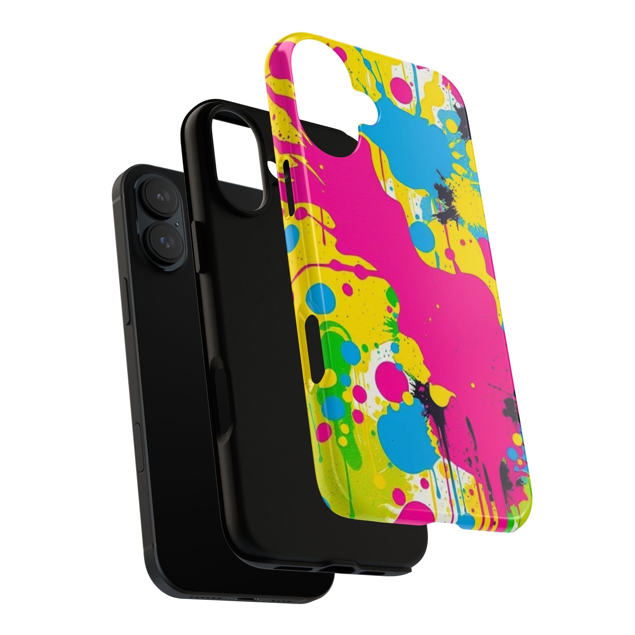 Android OR iPhone Compatible Cases - Crazy Retro Color Splash Design - Unique Tough Cases
