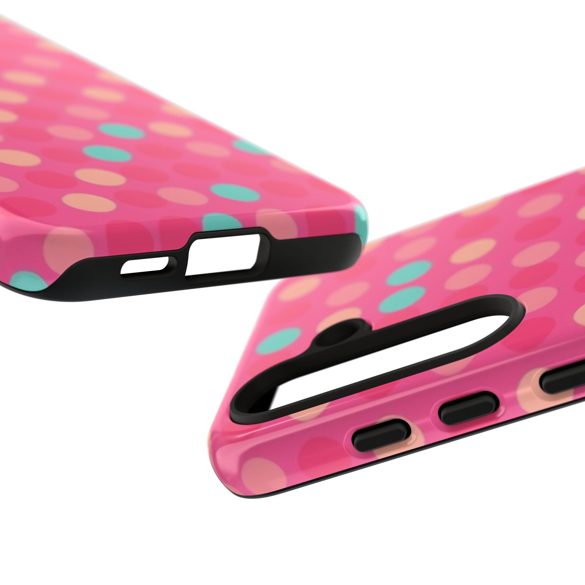 Android OR iPhone Protective Cases - Retro Polka Dots Pattern Tough Case