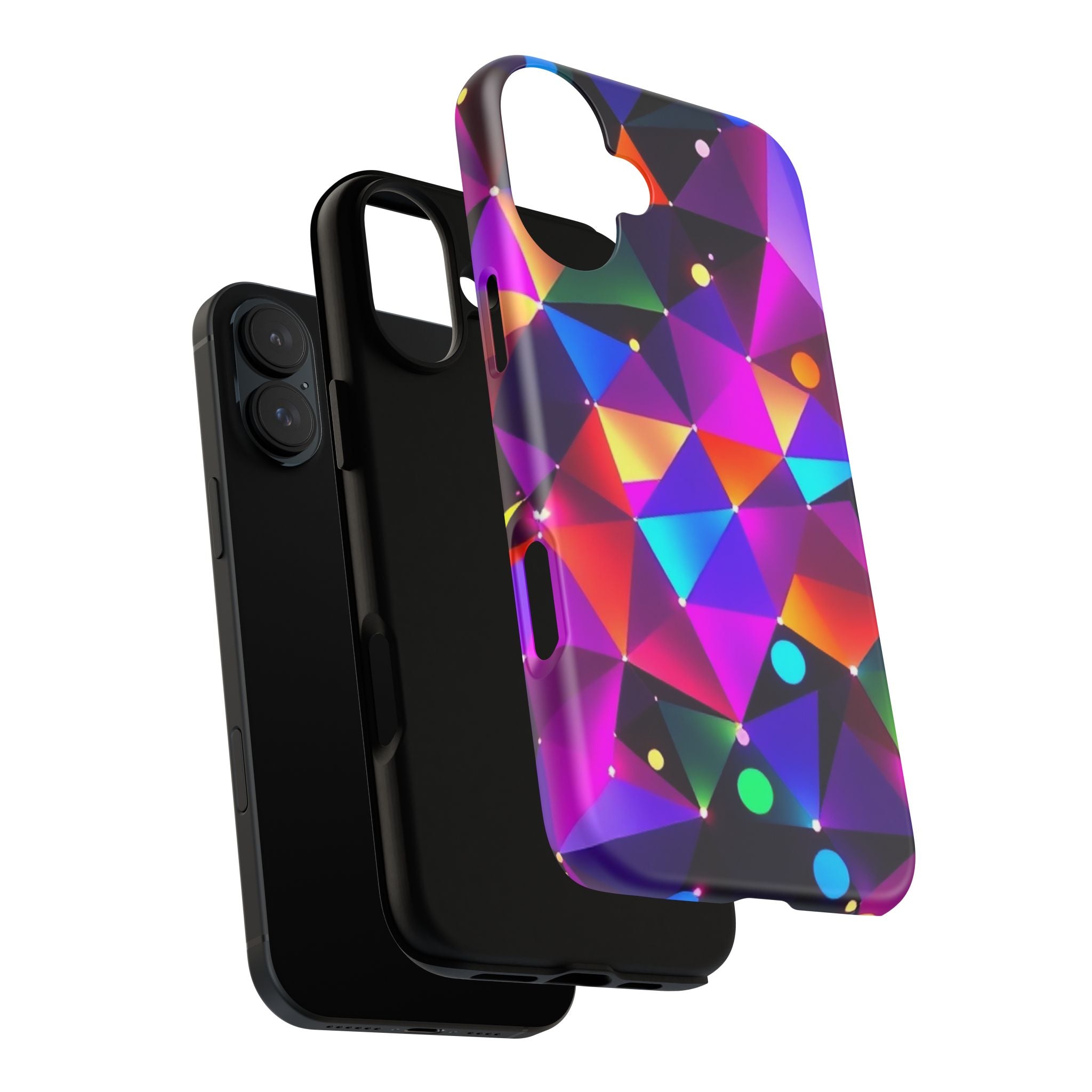 Android OR iPhone Compatible Cases - Colorful Angles Design - Unique Tough Cases