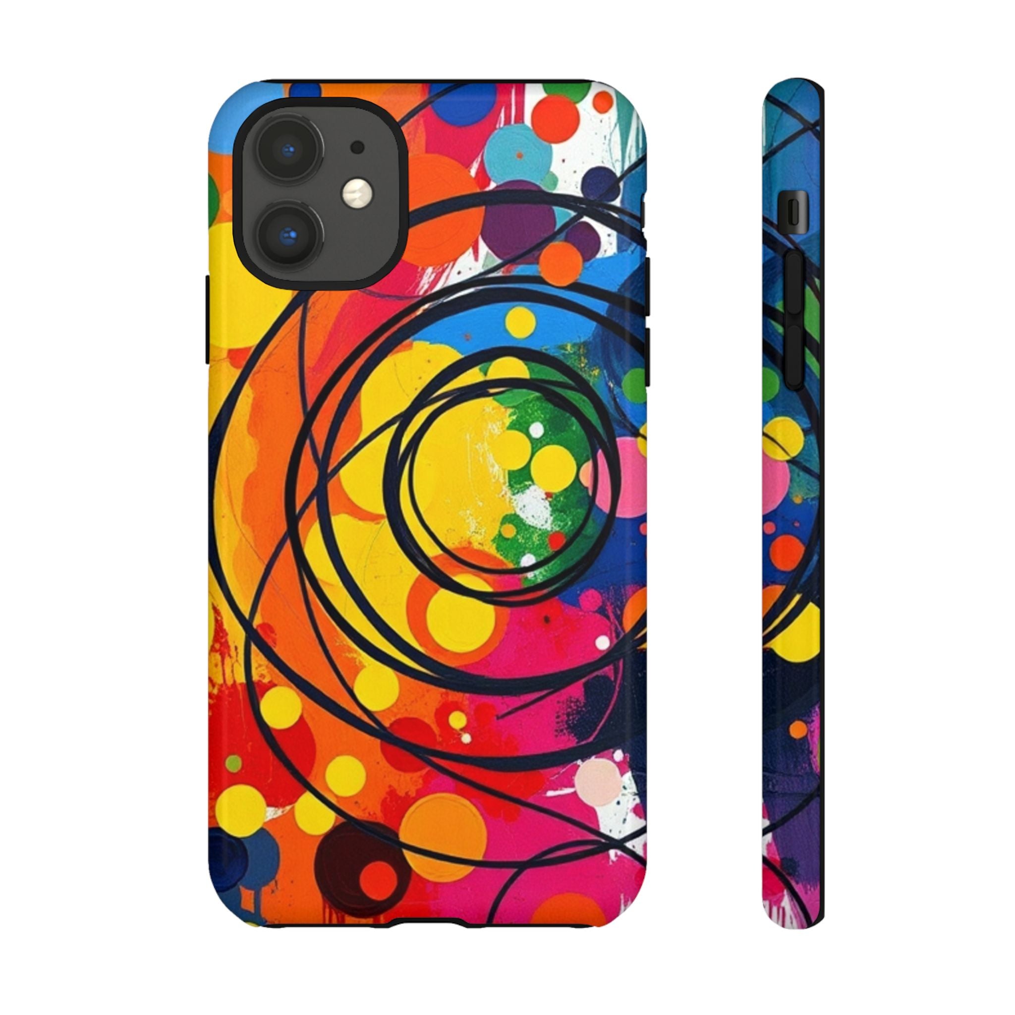 Colorful Abstract Rainbow Swirl Art Tough Case For Android & iPhone
