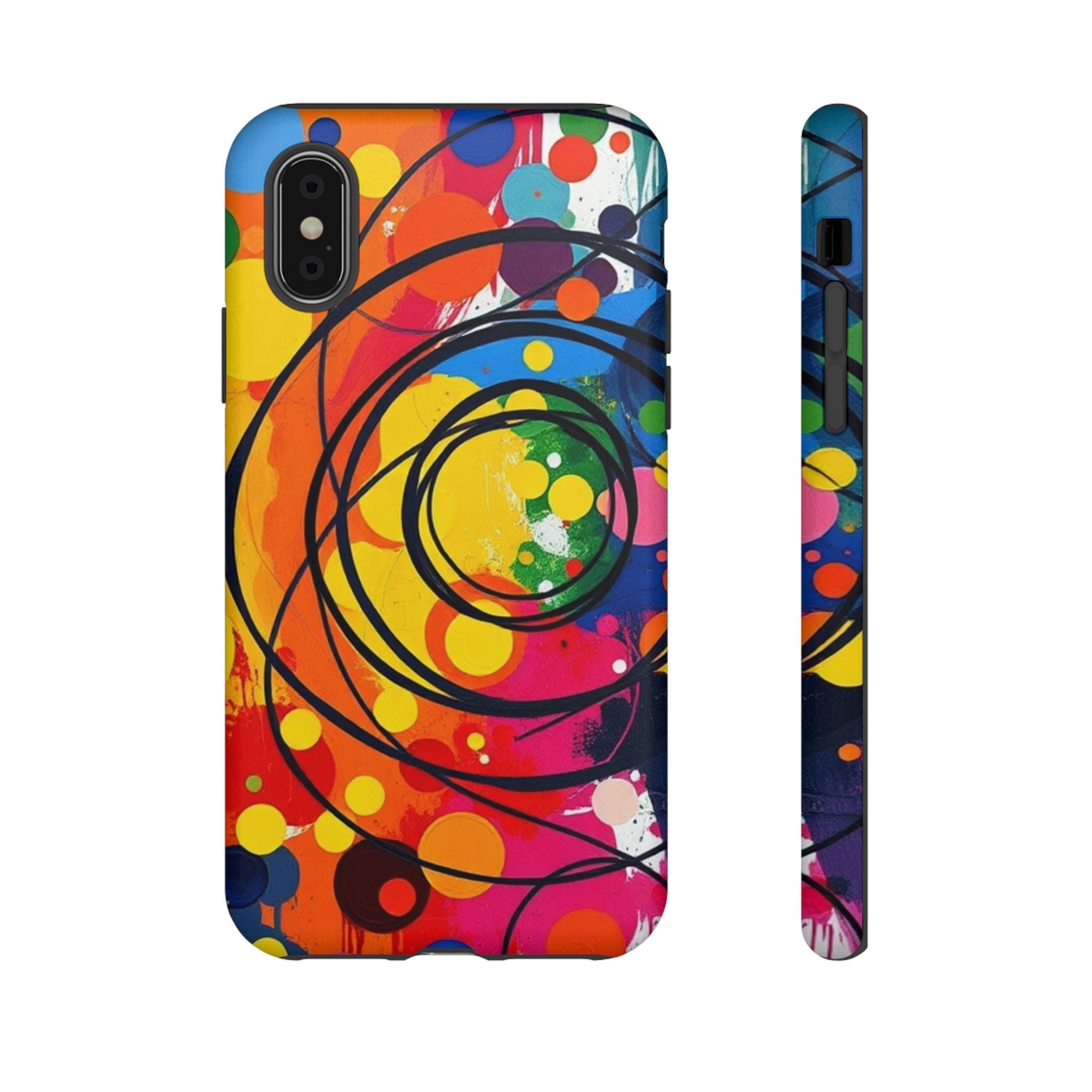 Colorful Abstract Rainbow Swirl Art Tough Case For Android & iPhone