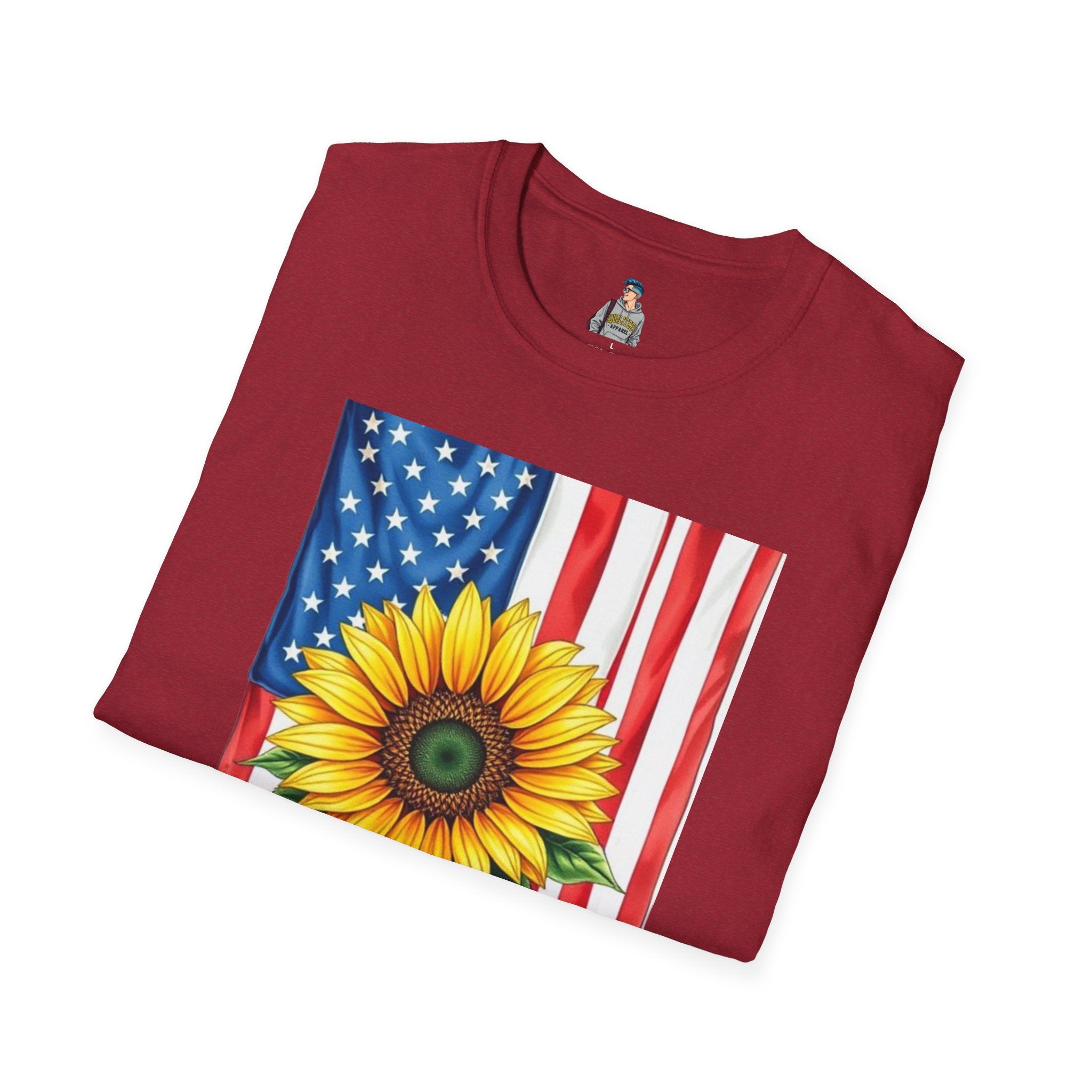 American Patriots Stand Behind Ukraine Unisex Softstyle T-Shirt - EqualiTees.Me