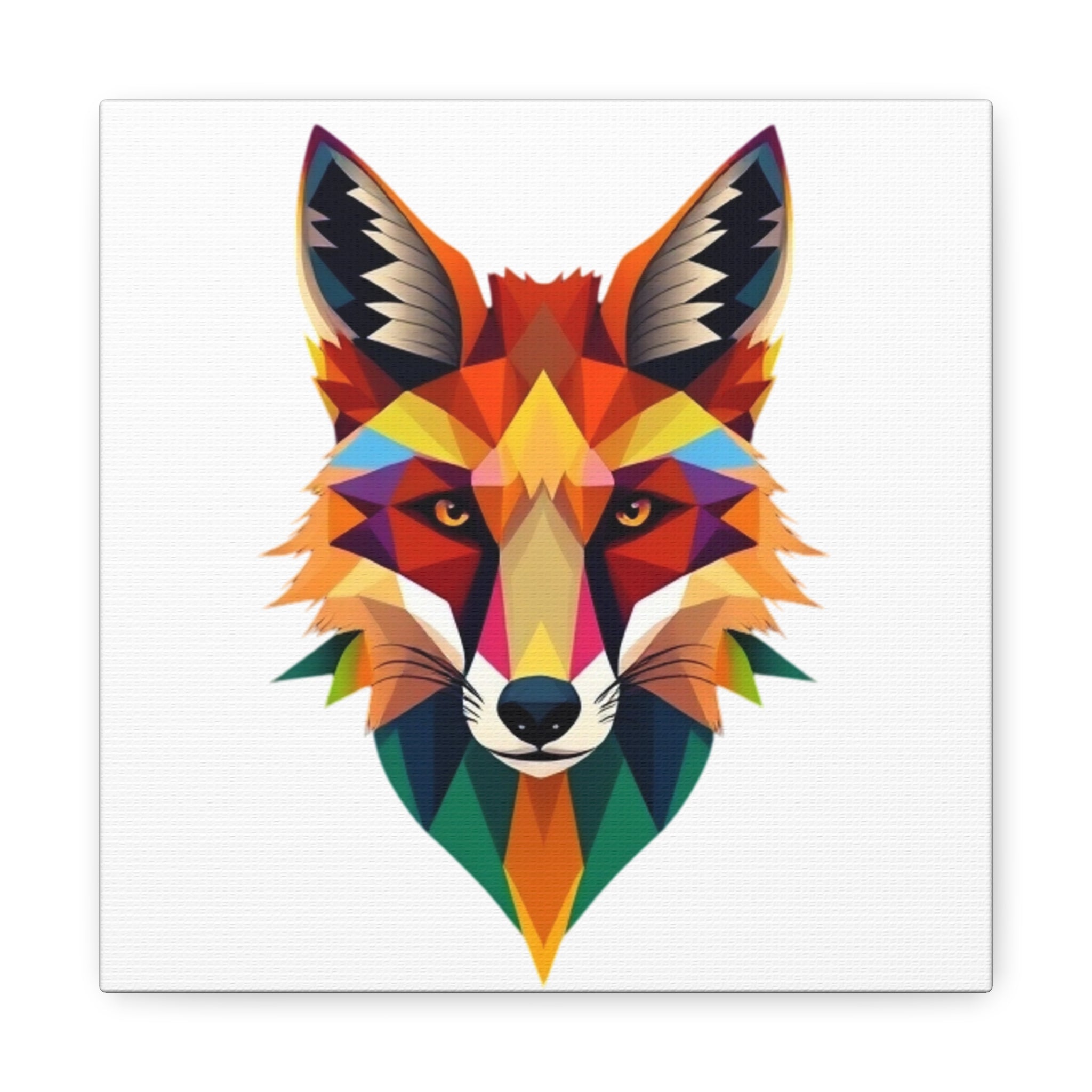 Colorful Fox Canvas Wall Art - Polished Modern Home Décor