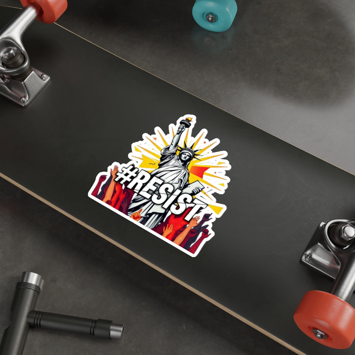 Die-Cut Stickers - #RESIST with the Statue of Liberty