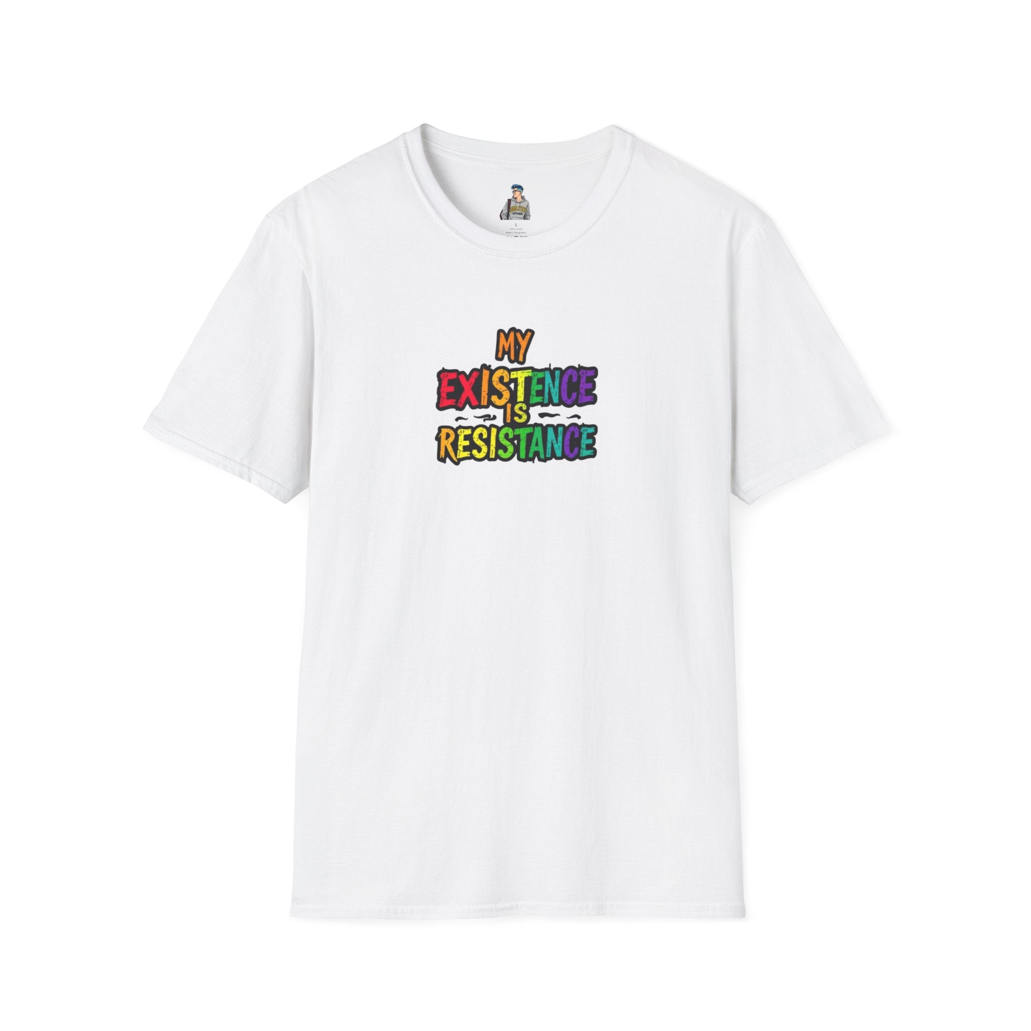 My Existence is Resistance Unisex Softstyle T-Shirt - Empowerment & Self-Expression Wear