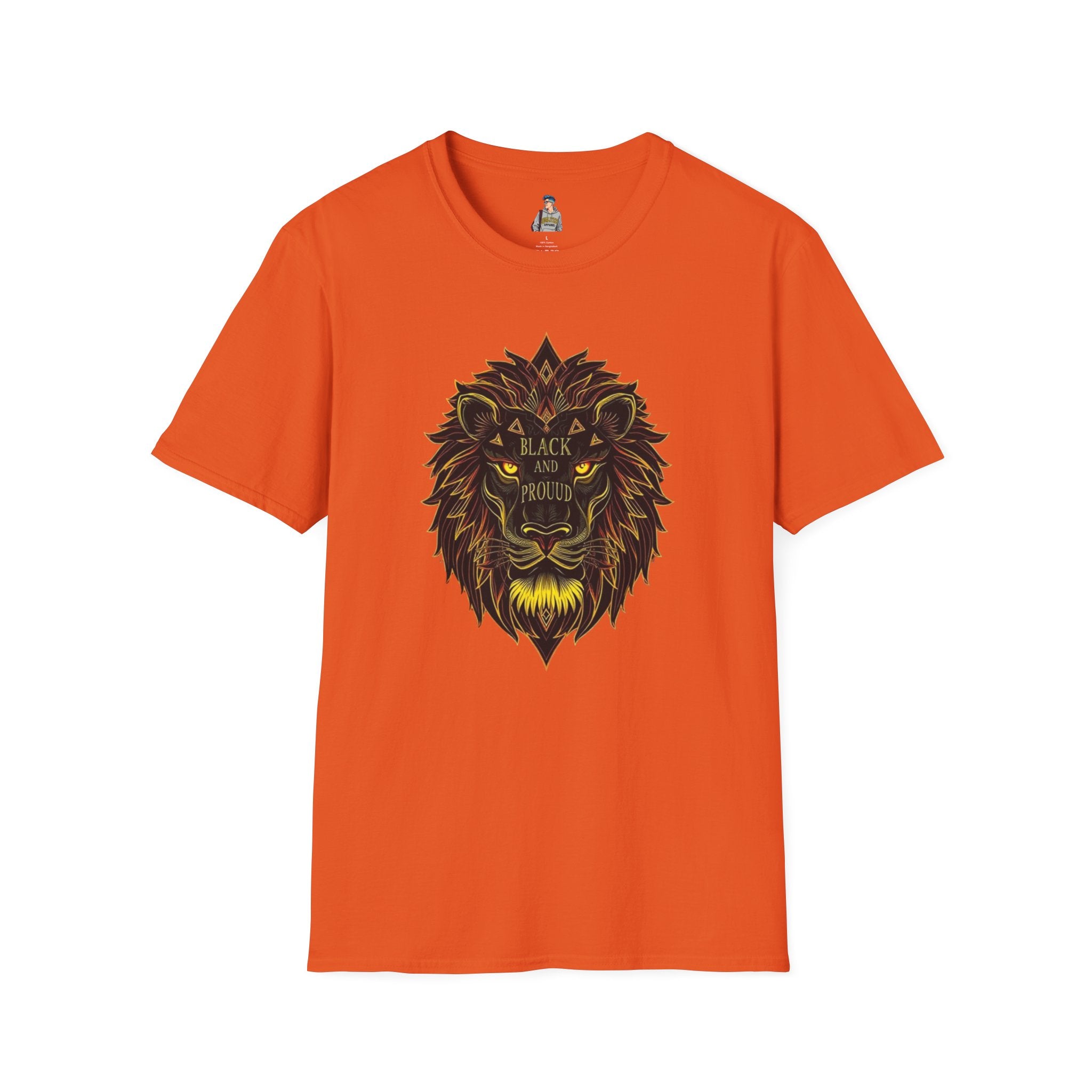 Black & Proud Lion Softstyle T-Shirt - Unisex Graphic Tee
