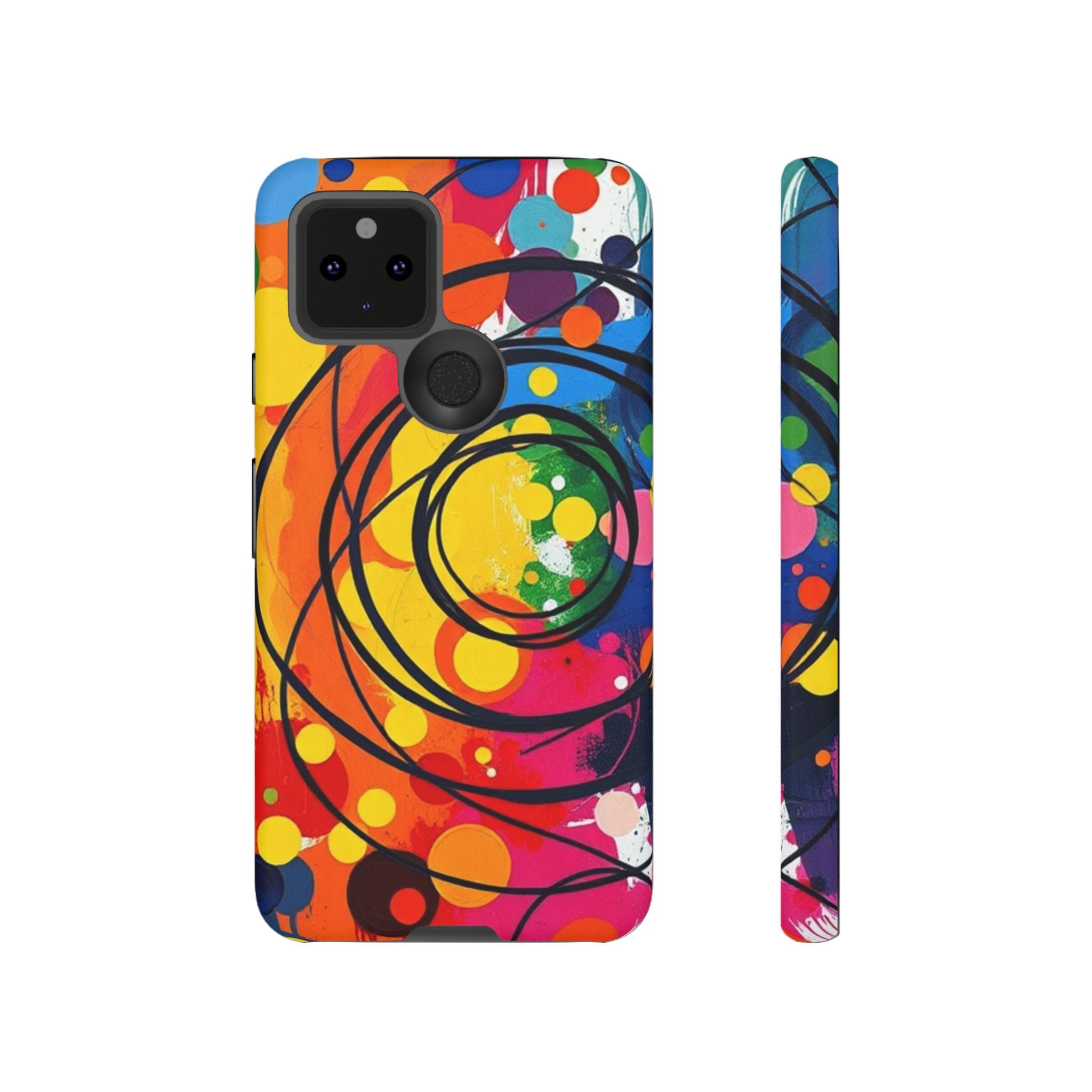 Colorful Abstract Rainbow Swirl Art Tough Case For Android & iPhone