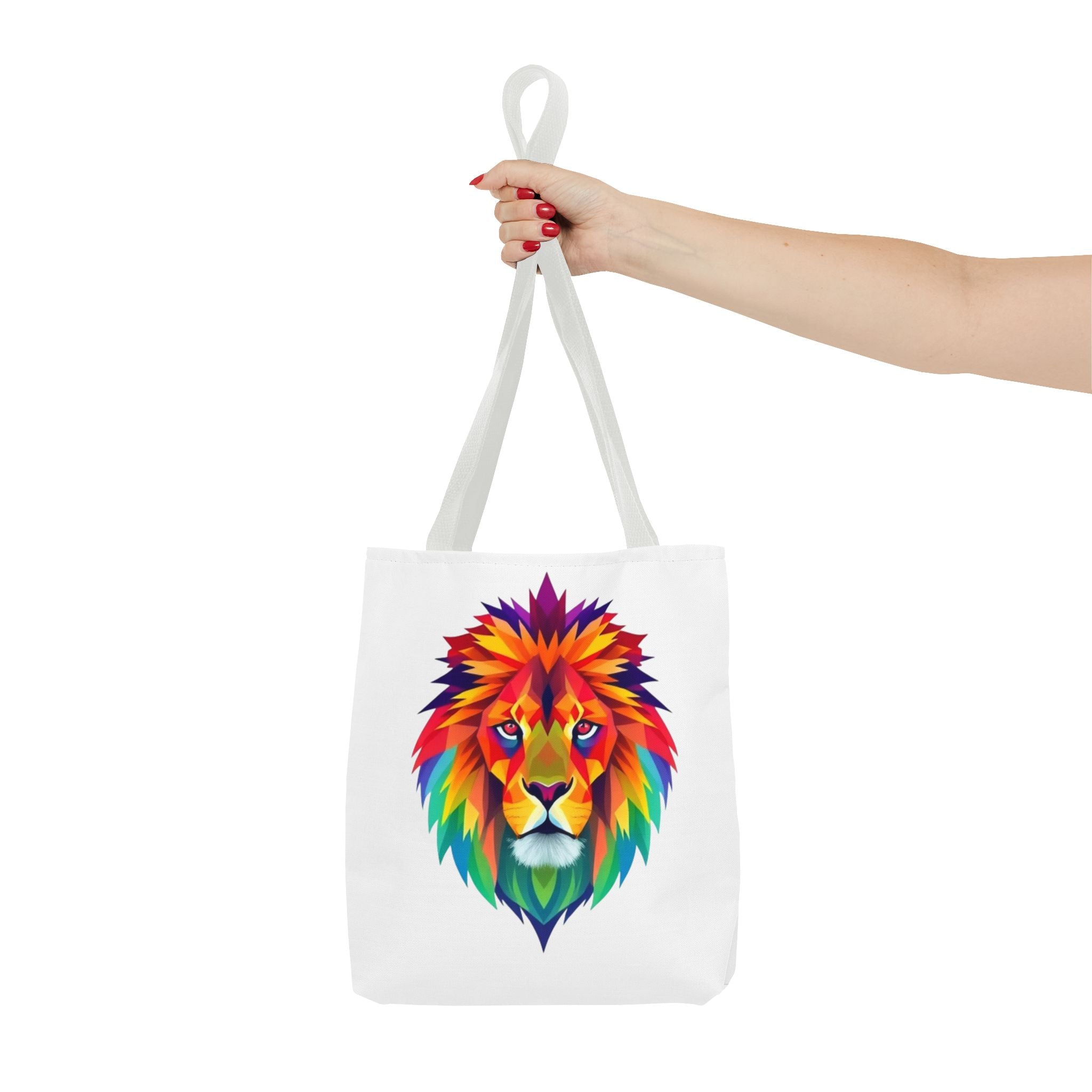 Colorful Fractal Lion Design - Tote Bag