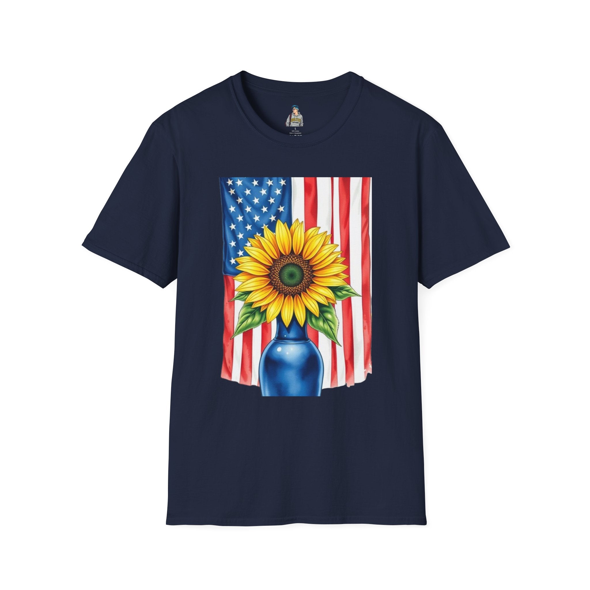 American Patriots Stand Behind Ukraine Unisex Softstyle T-Shirt - EqualiTees.Me