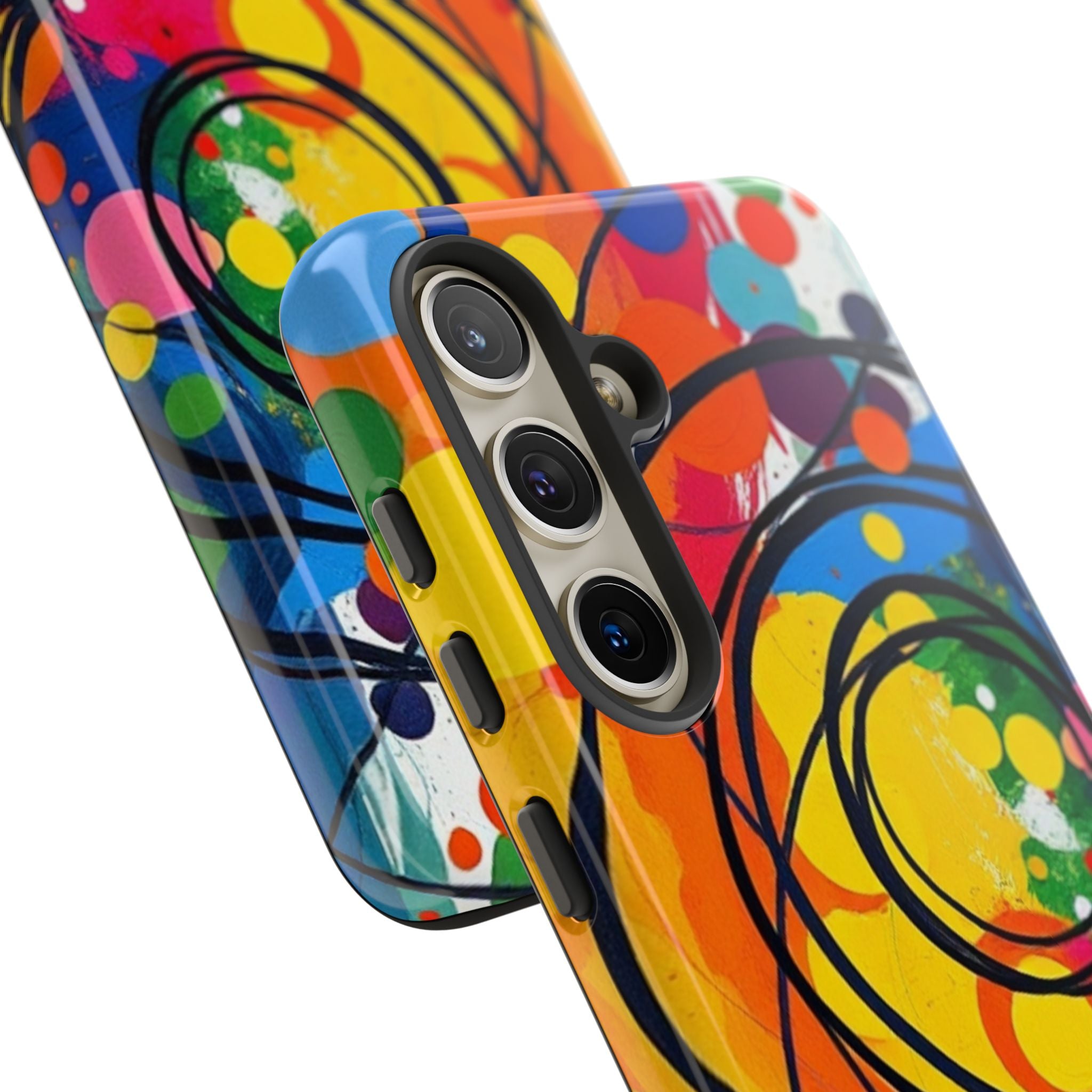Colorful Abstract Rainbow Swirl Art Tough Case For Android & iPhone