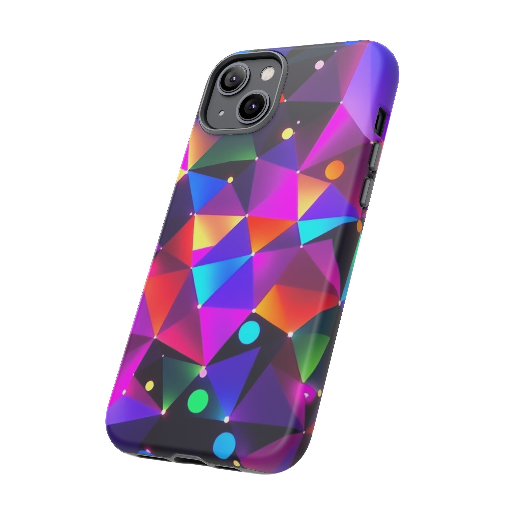 Android OR iPhone Compatible Cases - Colorful Angles Design - Unique Tough Cases
