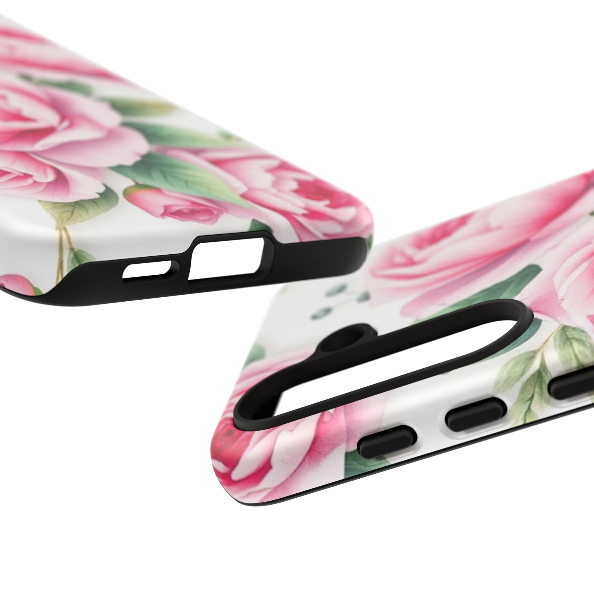 Android OR iPhone Compatible Cases - Pink Flower Design - Unique Tough Cases