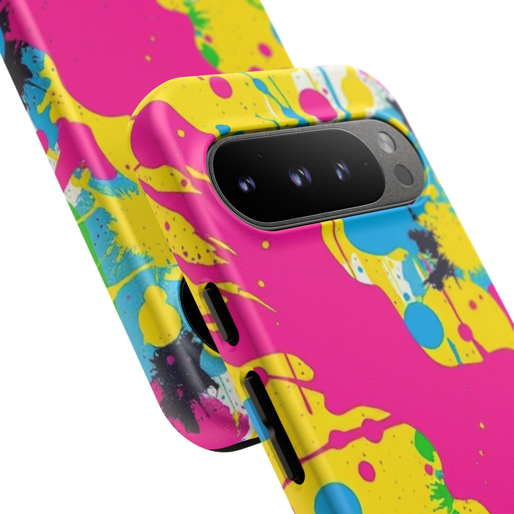 Android OR iPhone Compatible Cases - Crazy Retro Color Splash Design - Unique Tough Cases