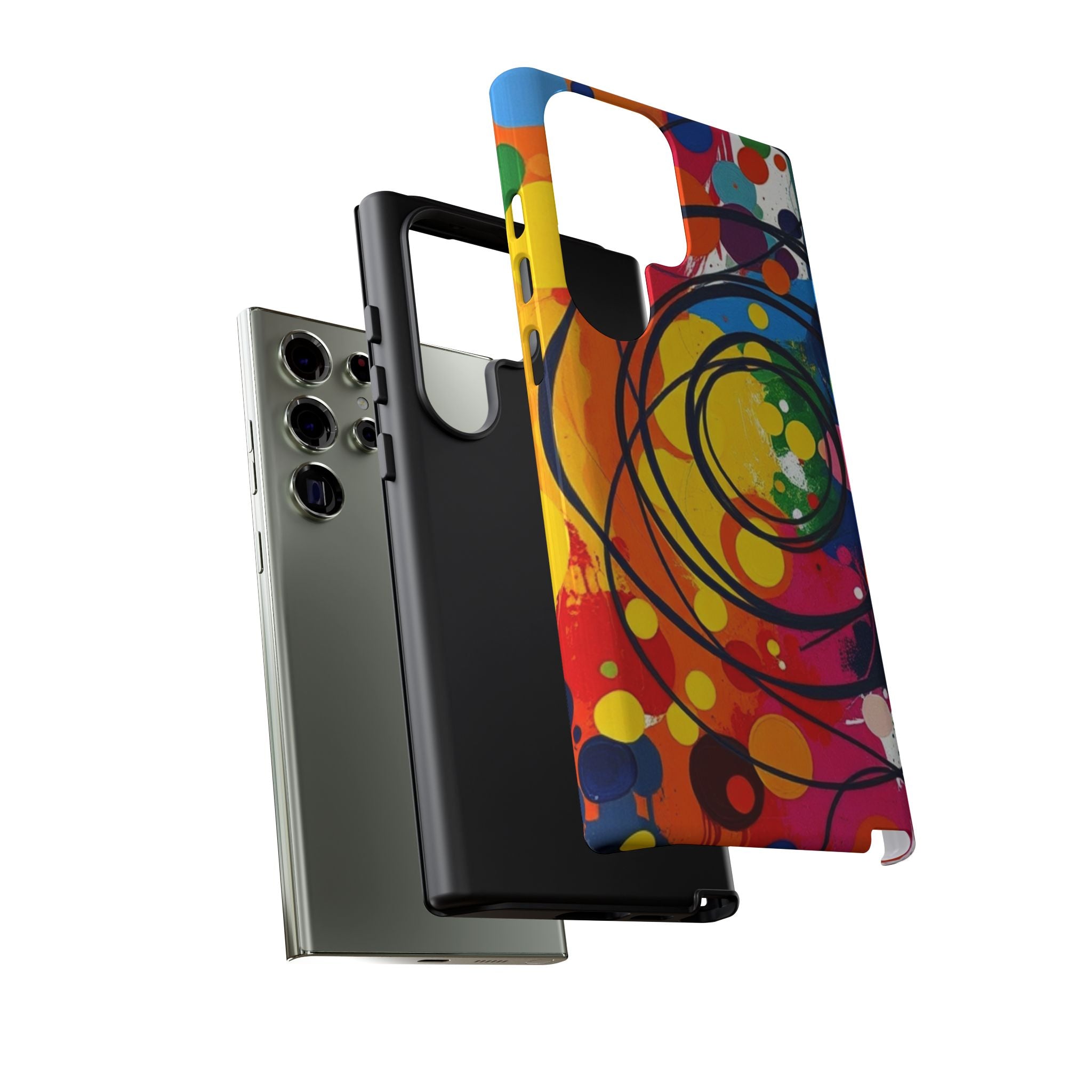 Colorful Abstract Rainbow Swirl Art Tough Case For Android & iPhone