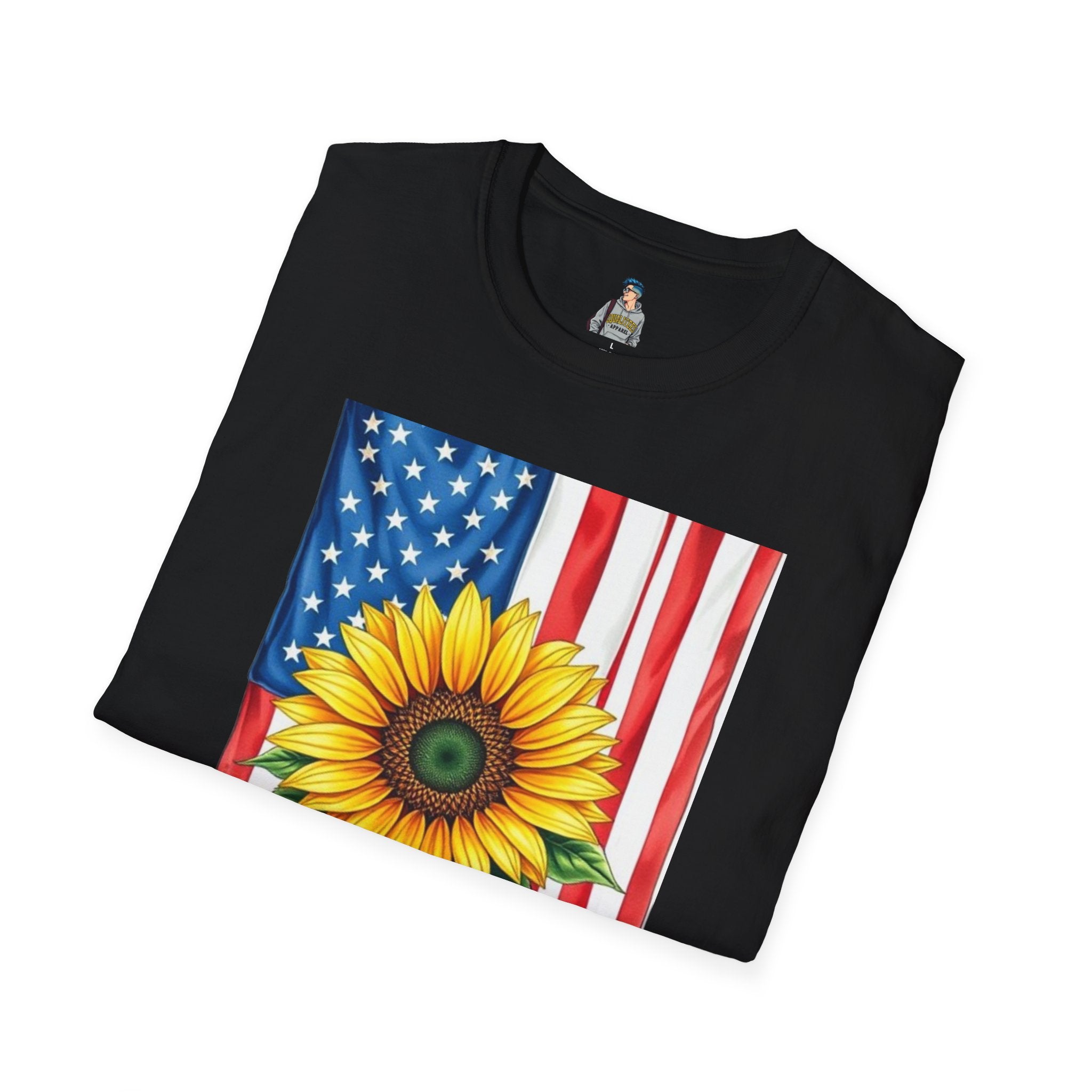 American Patriots Stand Behind Ukraine Unisex Softstyle T-Shirt - EqualiTees.Me