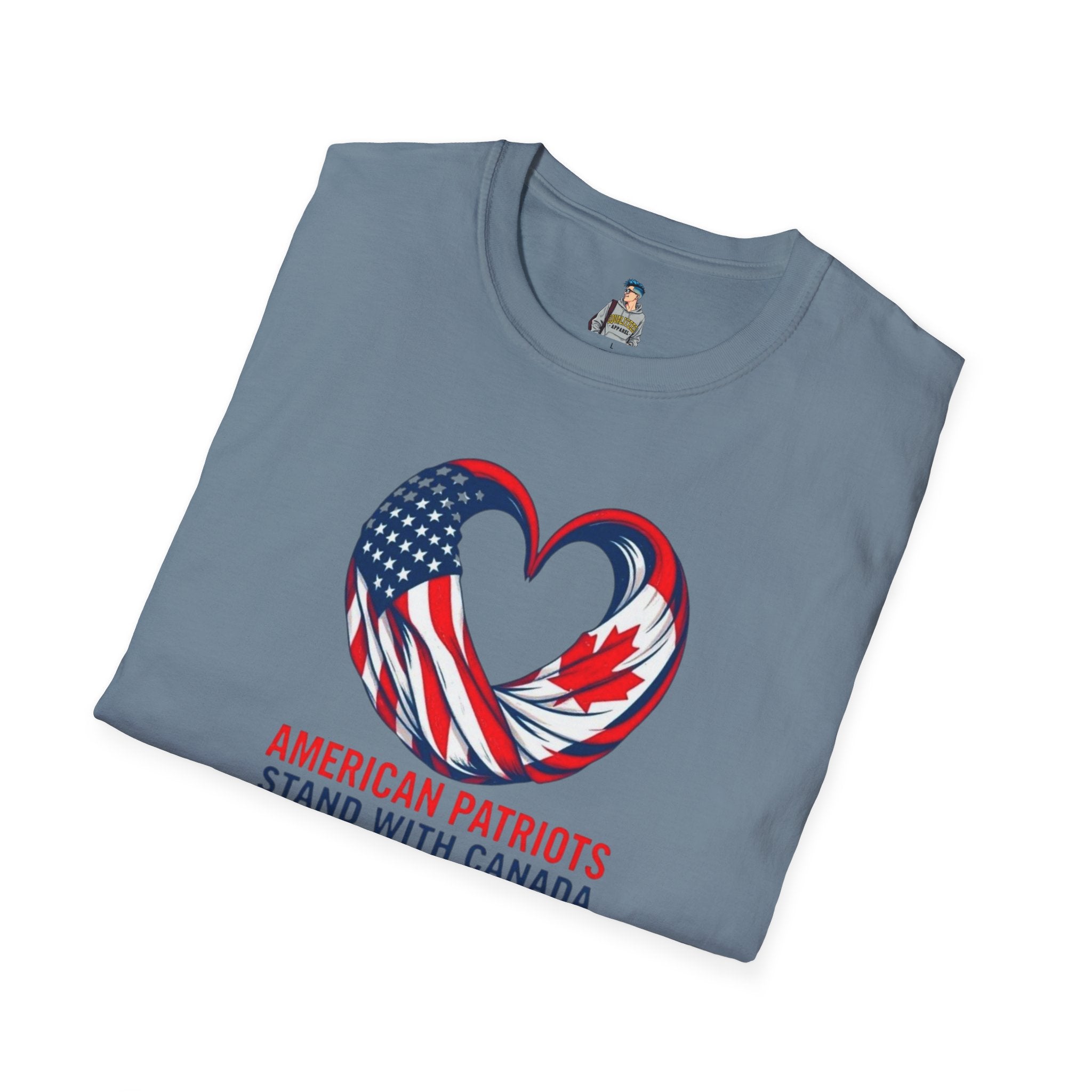American Patriots Stand with Canada Unisex Softstyle T-Shirt
