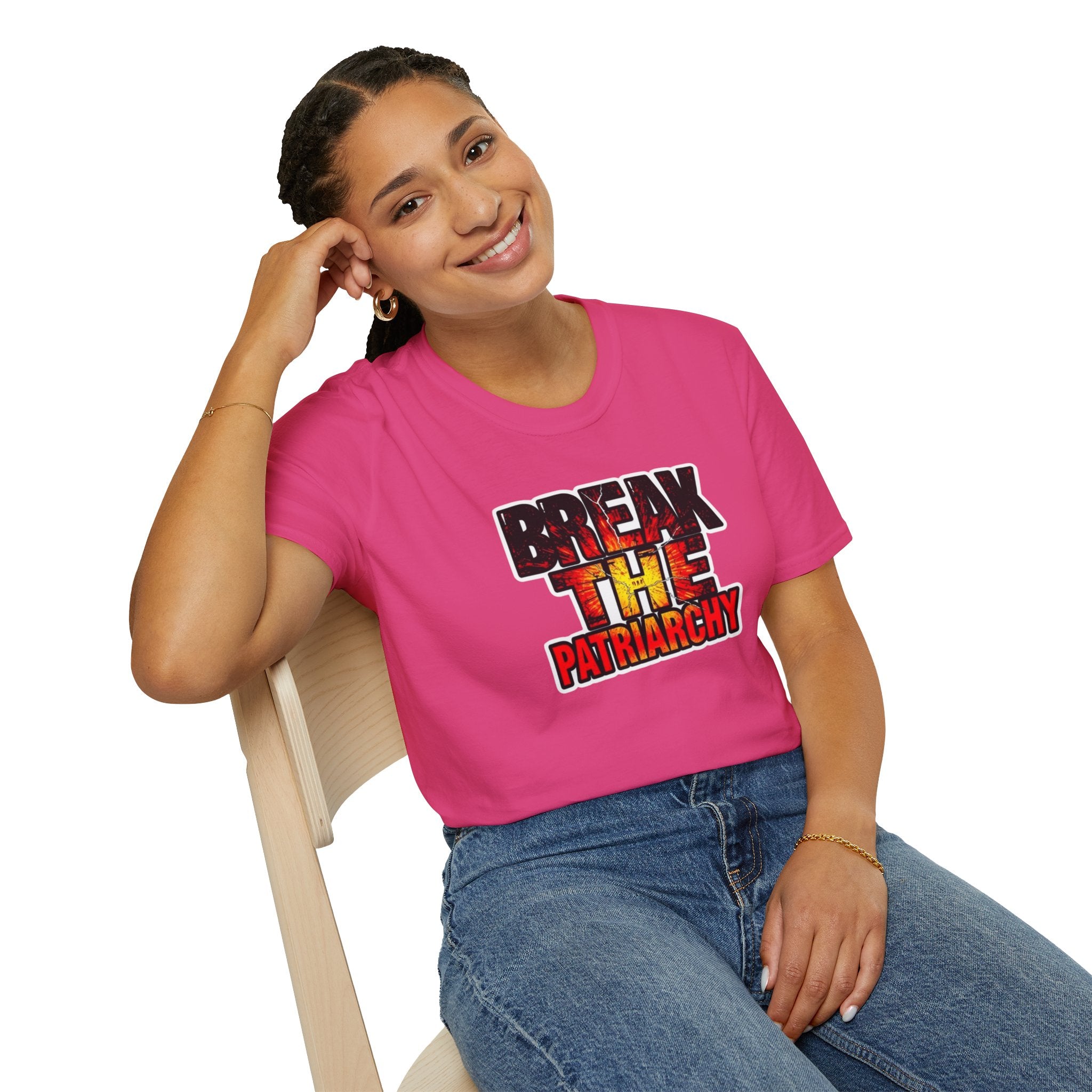 Break the Patriarchy Unisex Softstyle T-Shirt - Empowerment Wear for Social Change