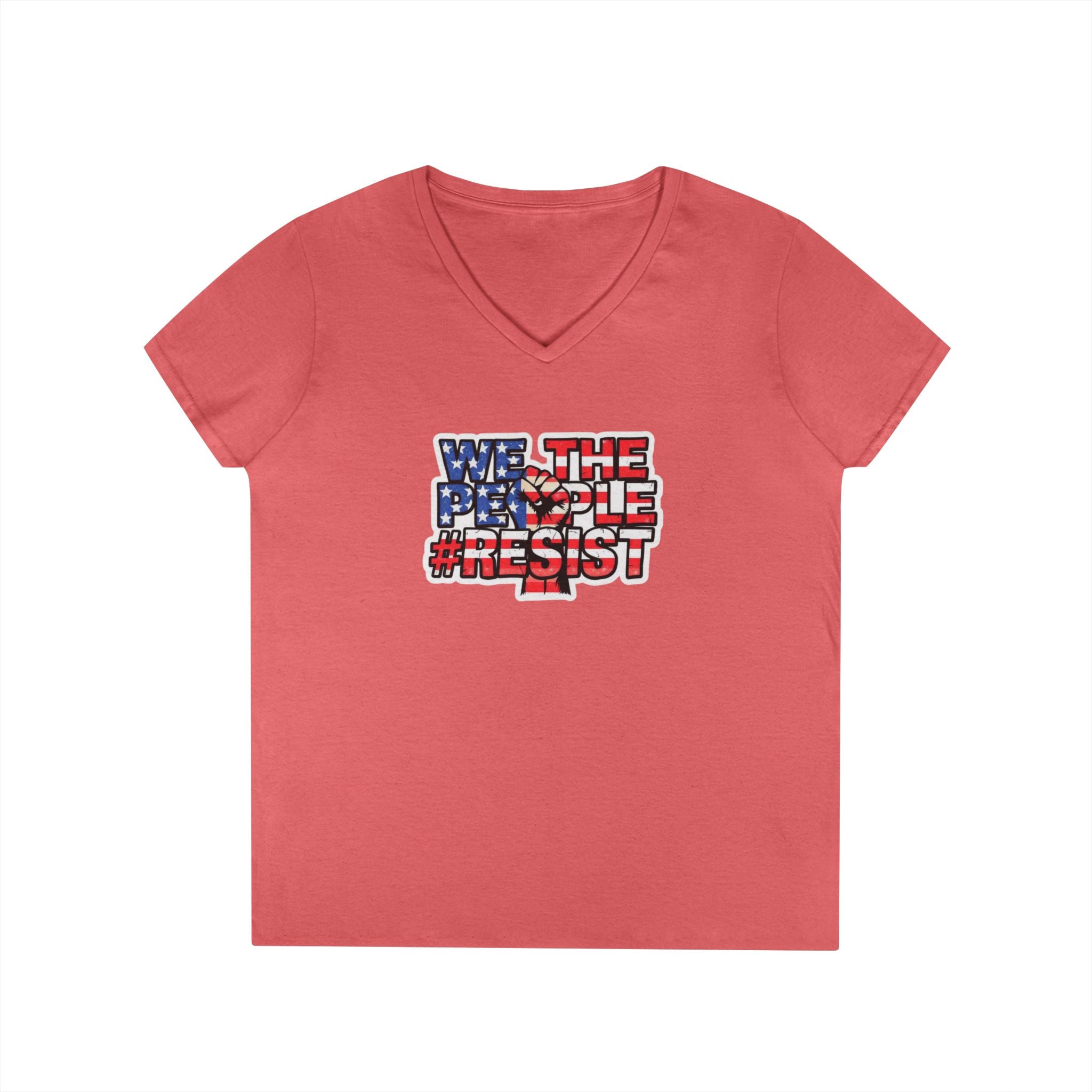 We The People Resist Ladies' V-Neck Protest T-Shirt