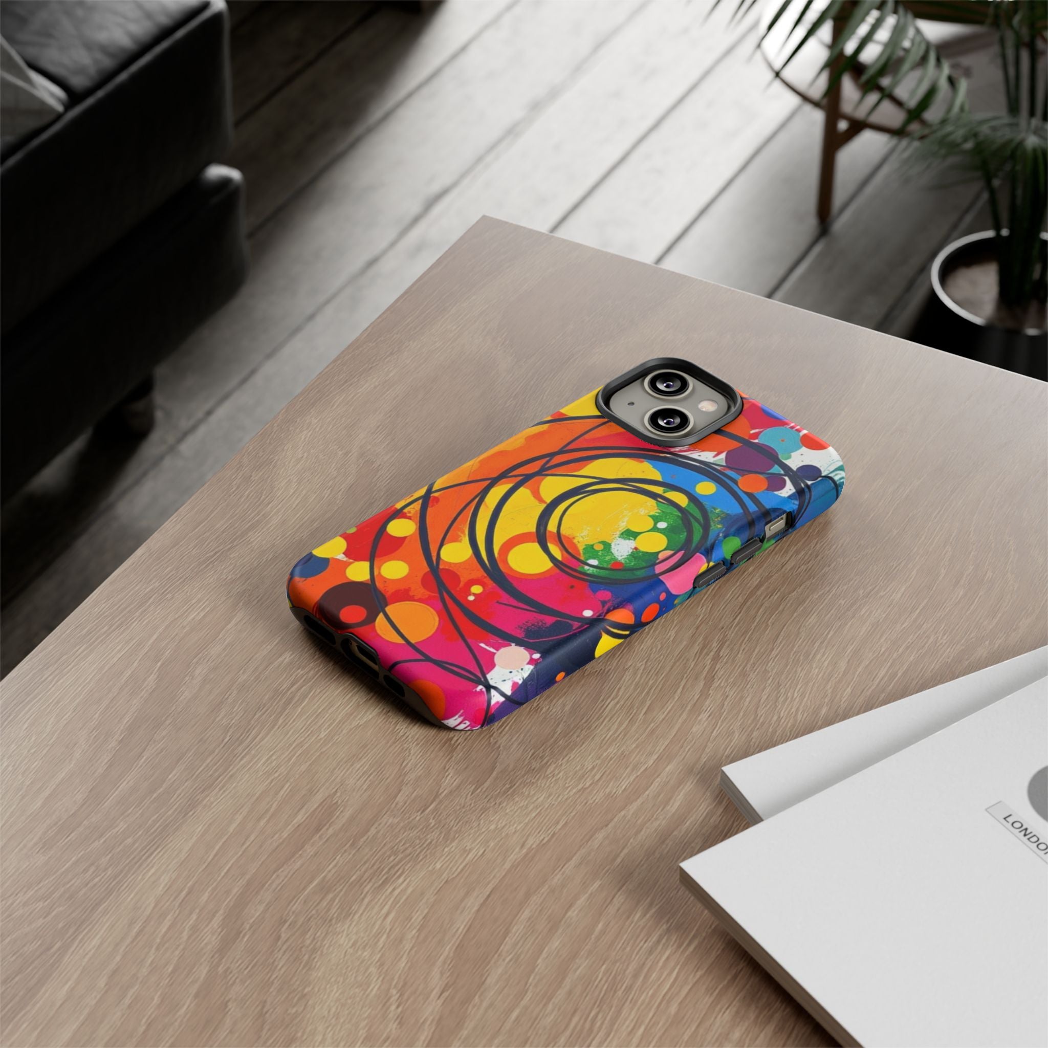 Colorful Abstract Rainbow Swirl Art Tough Case For Android & iPhone