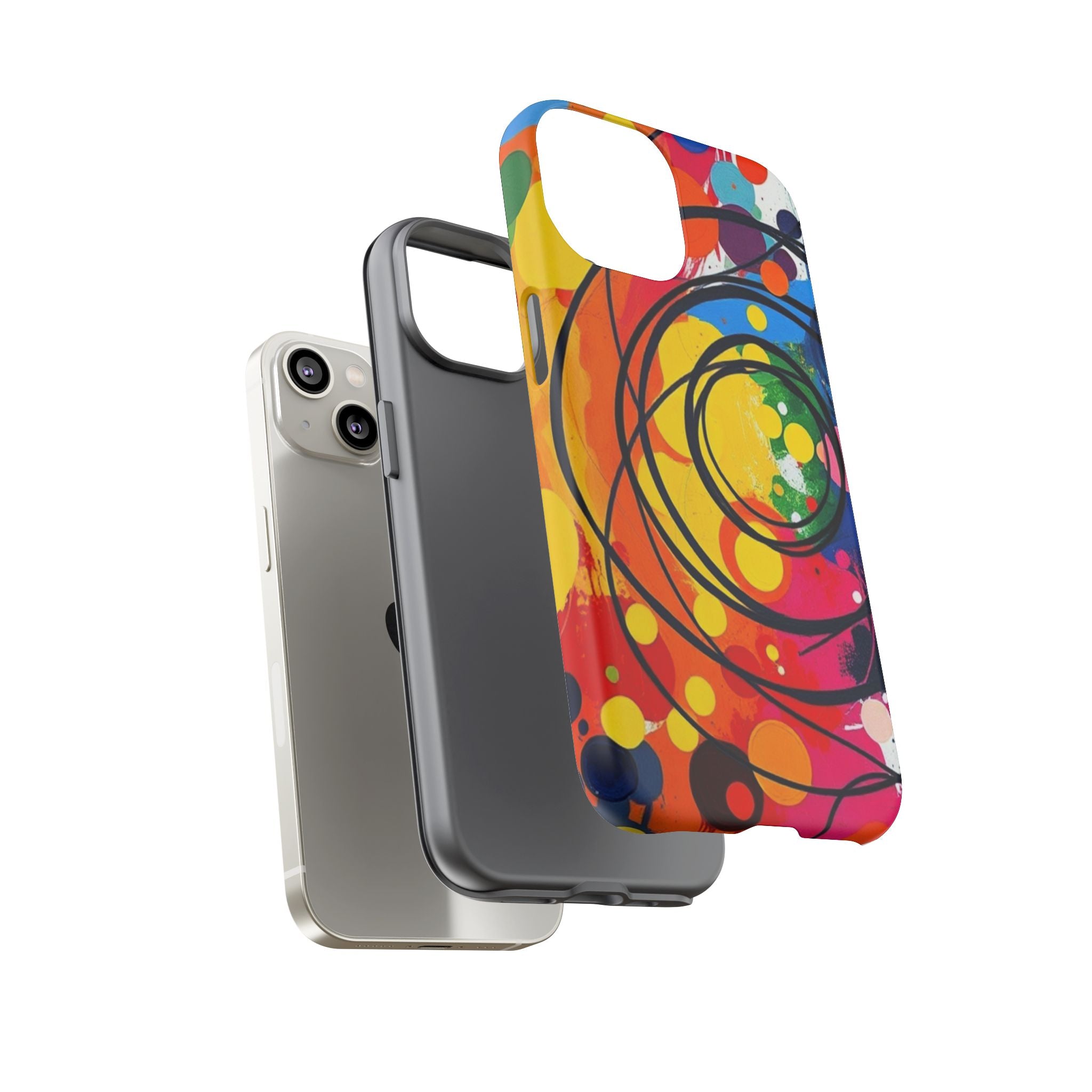 Colorful Abstract Rainbow Swirl Art Tough Case For Android & iPhone